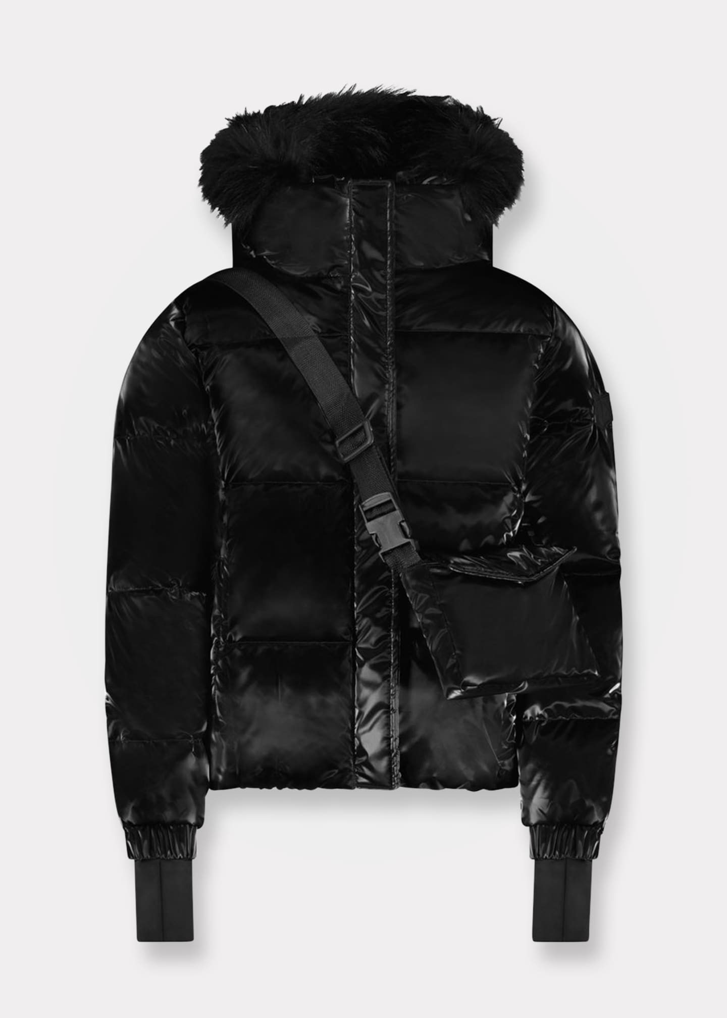 Scotch Outerwear Kid's Fur Trim Coat W/ Side Bag, Size 1420