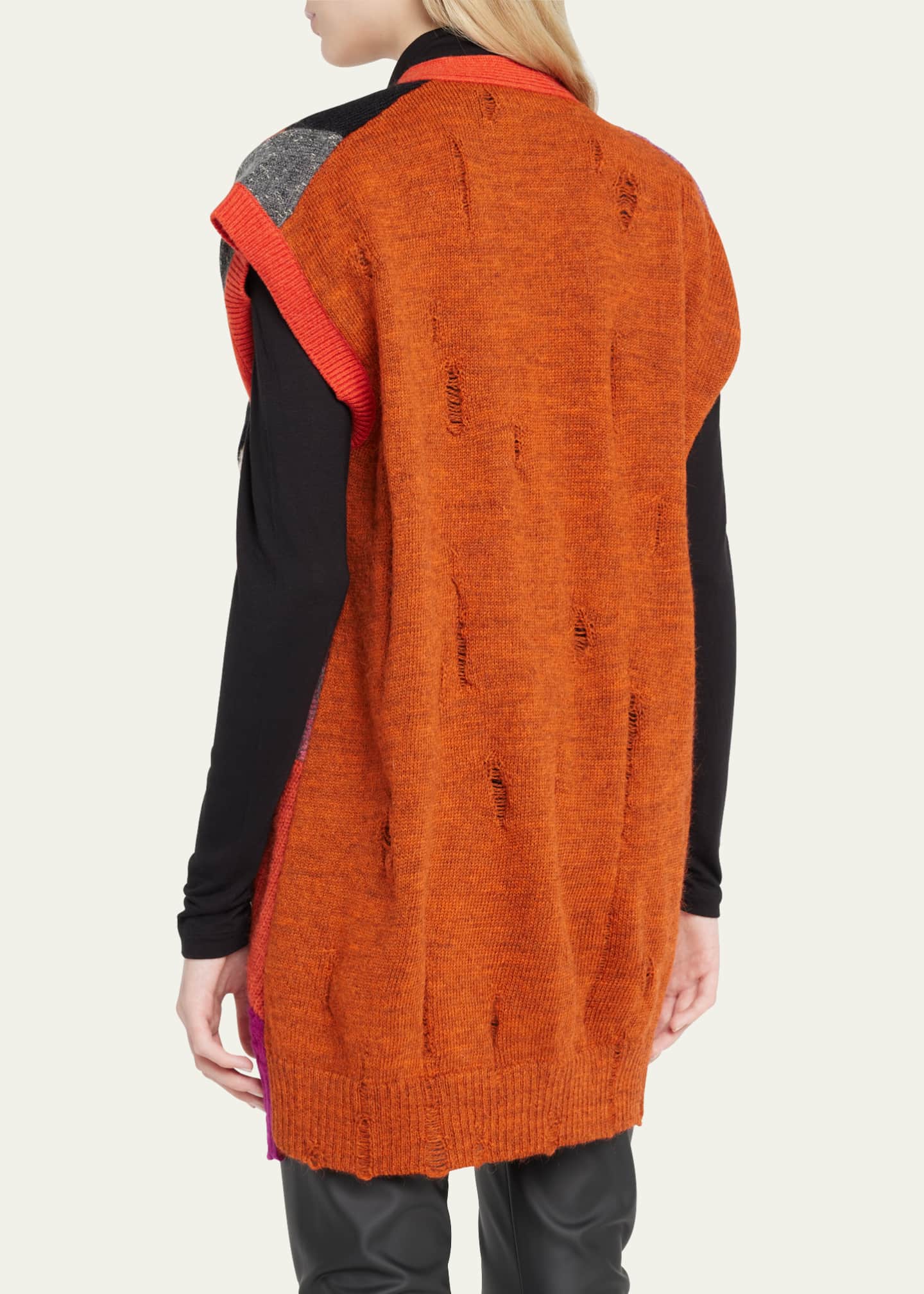 Junya Watanabe Patchwork Wool Cardigan Sweater Vest Bergdorf Goodman