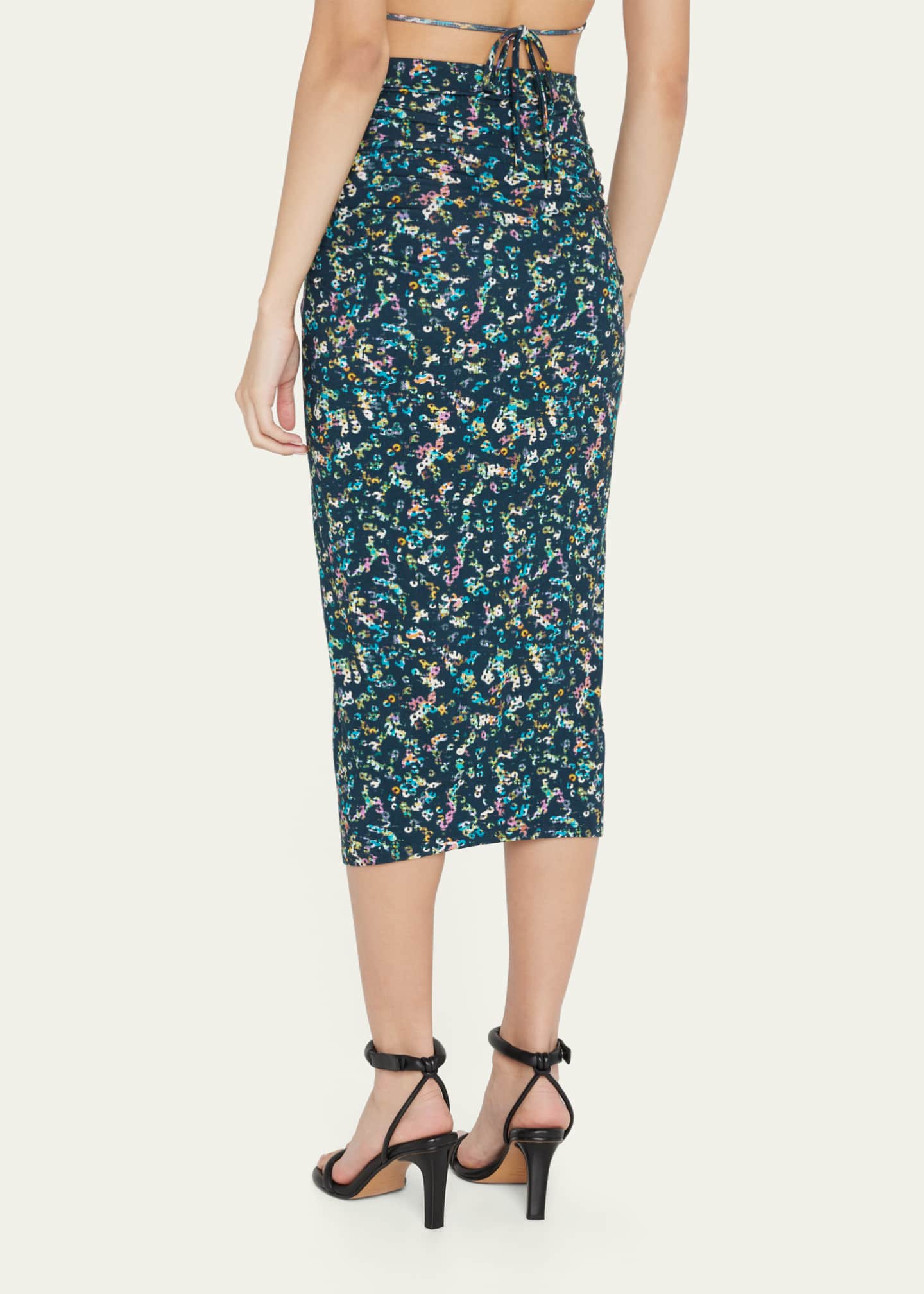 Etoile Isabel Marant Jeldia Floral Gathered Midi Skirt - Bergdorf Goodman