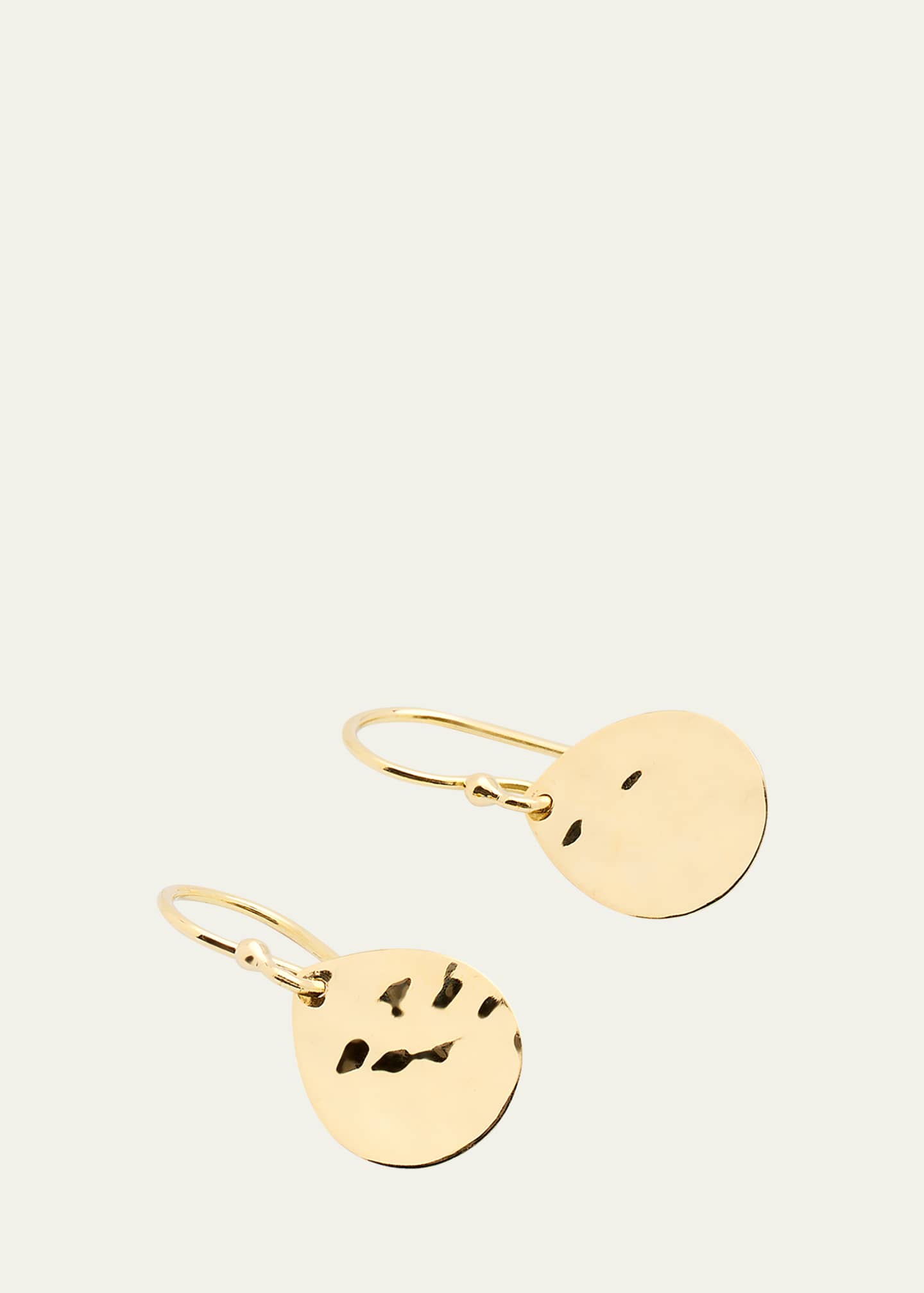 Ippolita 18K Classico Crinkle Hammered Teardrop Earrings, S Image 3 of 4