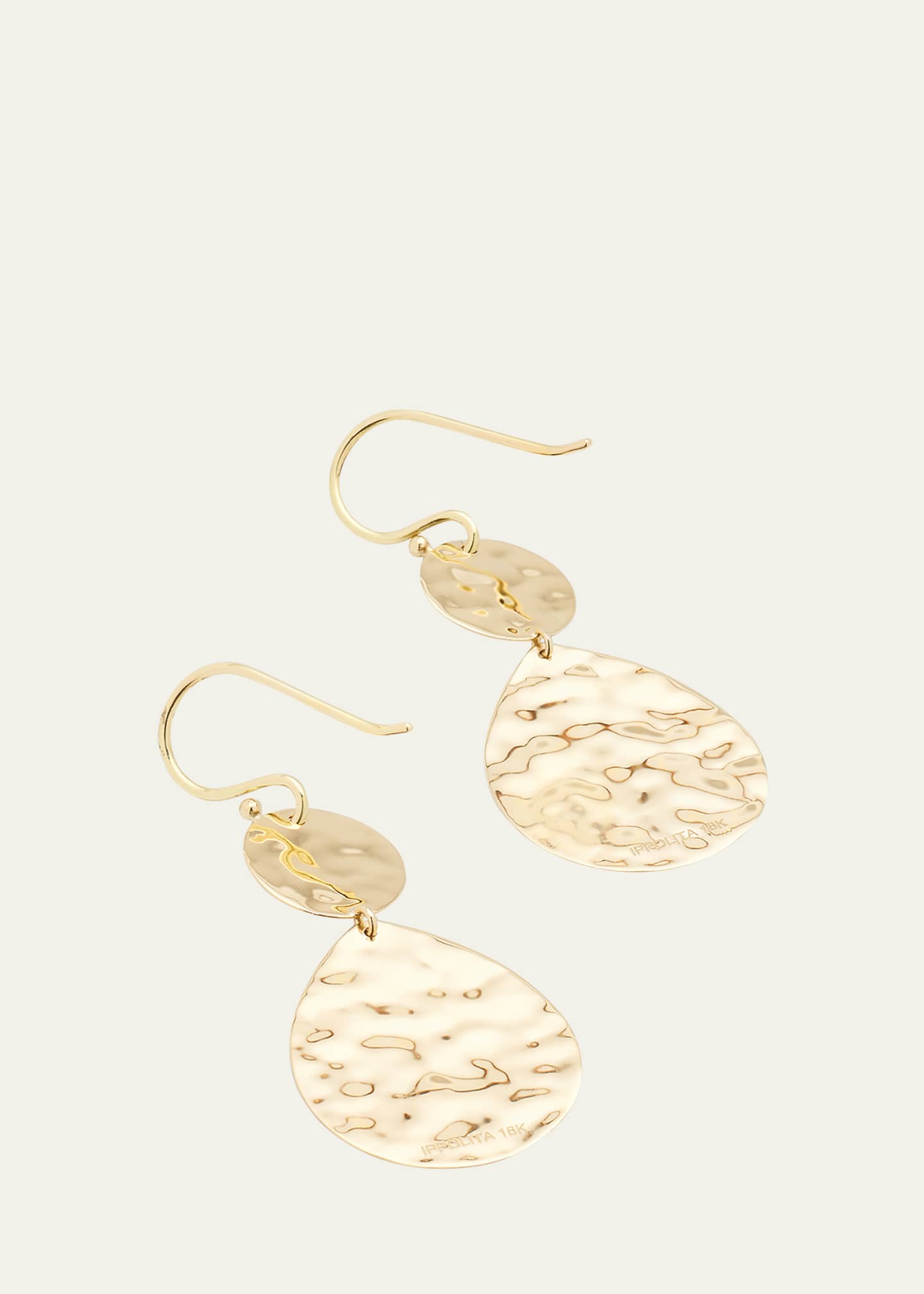 Ippolita Snowman Crinkle Earrings in 18K Gold Image 4 of 4
