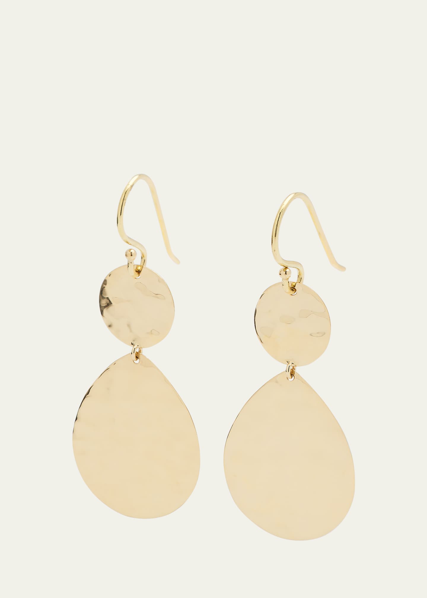 Ippolita Snowman Crinkle Earrings in 18K Gold Image 1 of 4