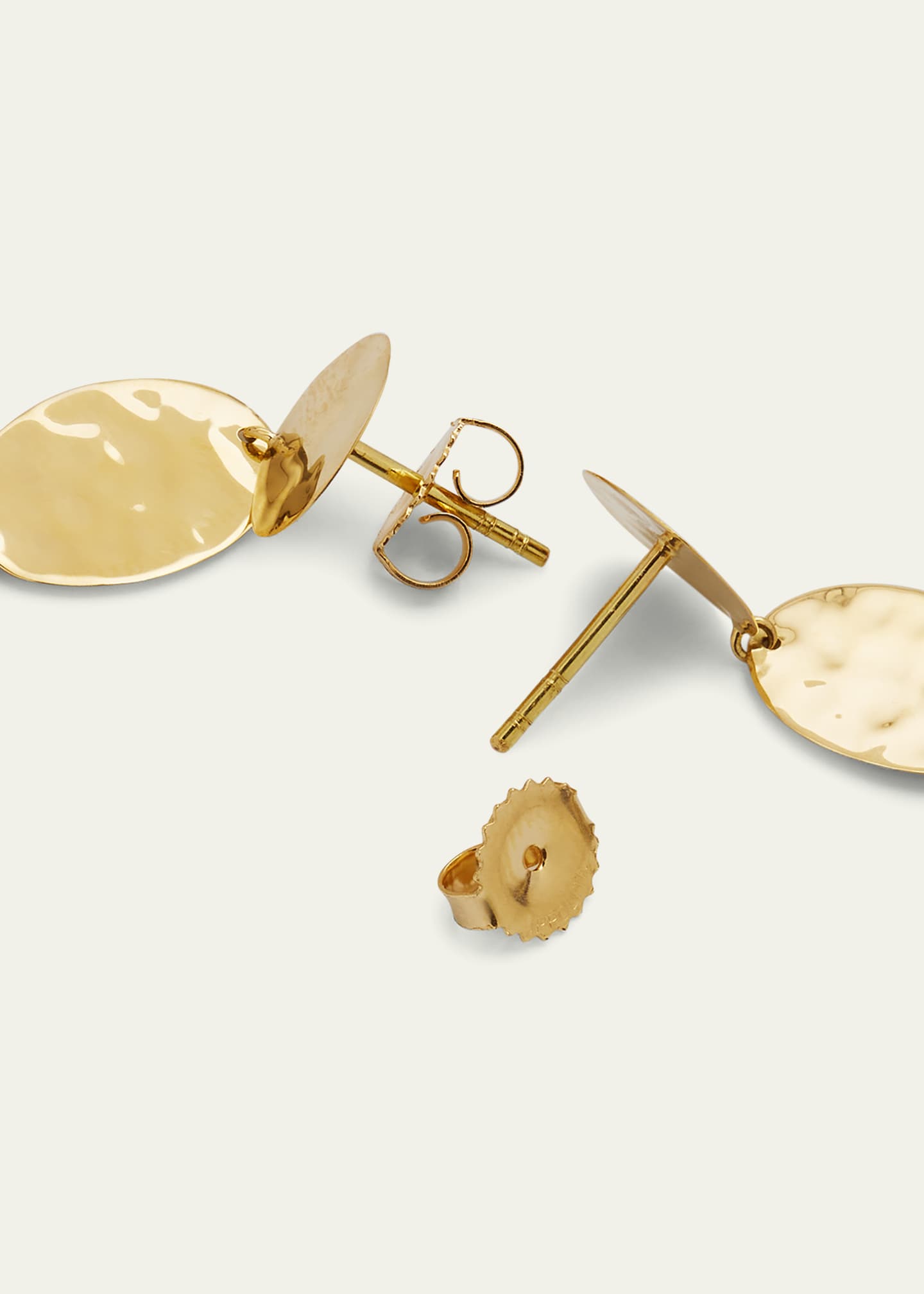 Ippolita 5-Tier Linear Crinkle Earrings in 18K Gold Image 4 of 4