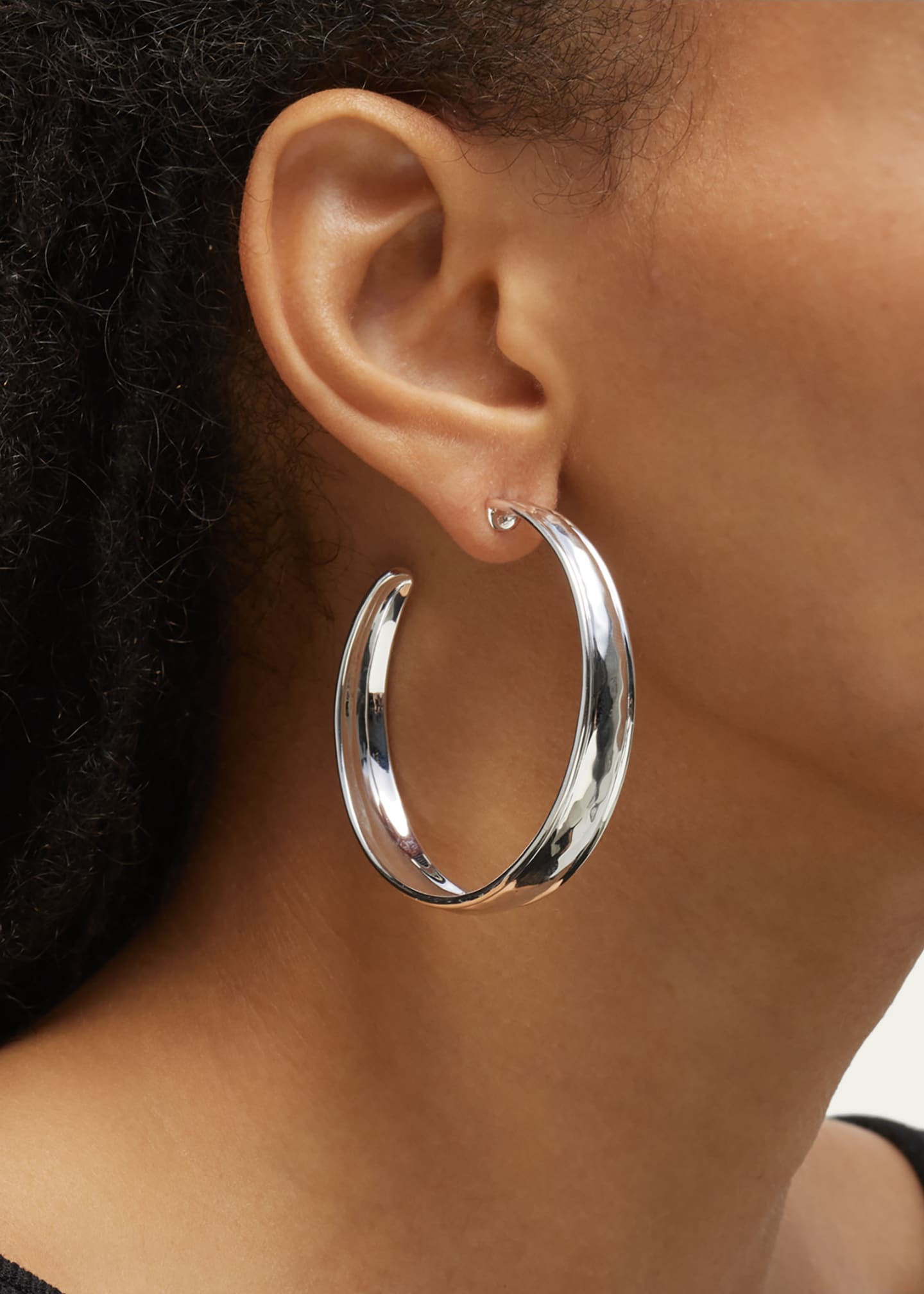 Ippolita Goddess Hoop Earrings in Sterling Silver Image 2 of 4