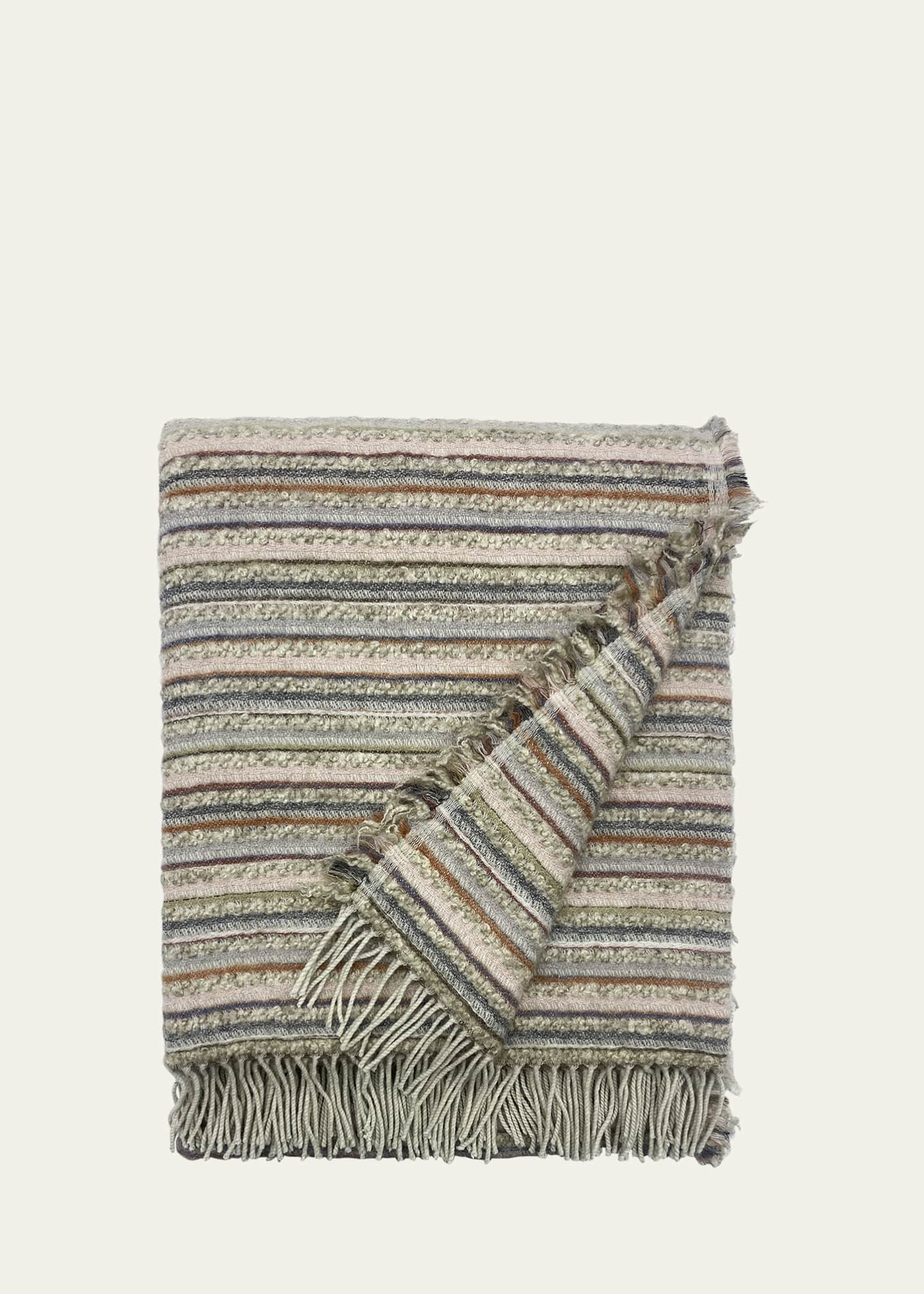 Enzo Degli Angiuoni Striped Throw Blanket