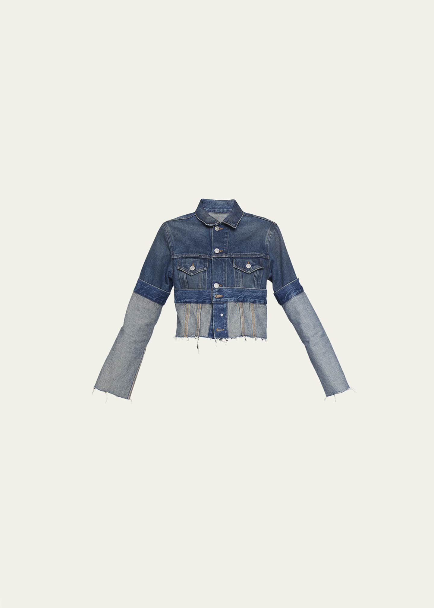 MM6 Maison Margiela Deconstructed Denim Sports Jacket - Bergdorf