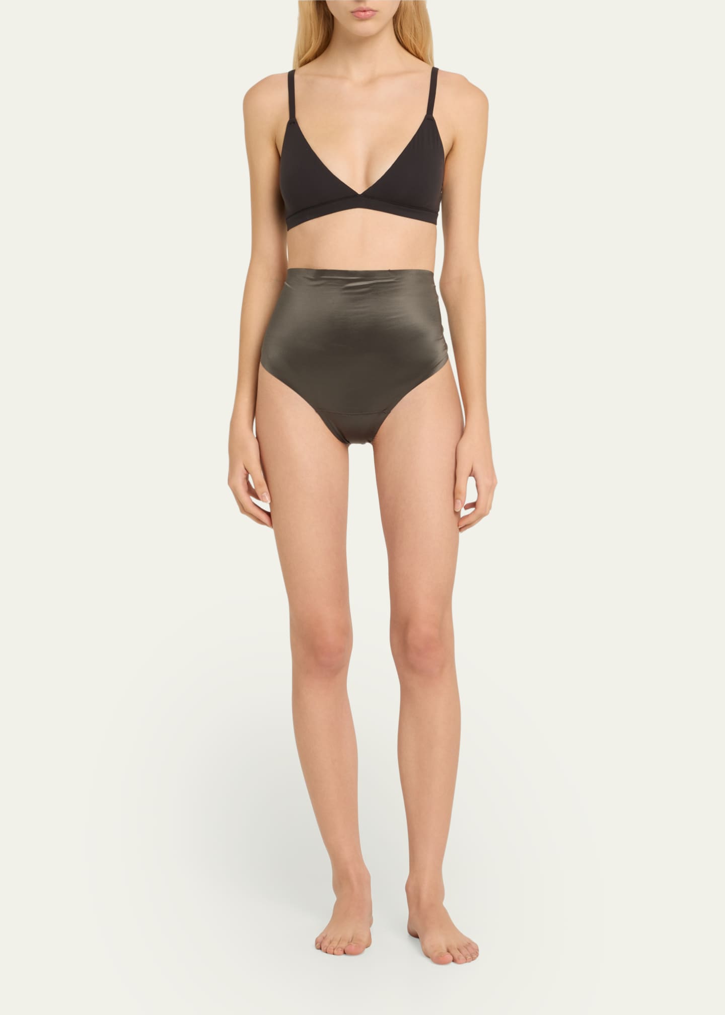 Spanx High-Rise Shaping Satin Thong Image 2 of 5