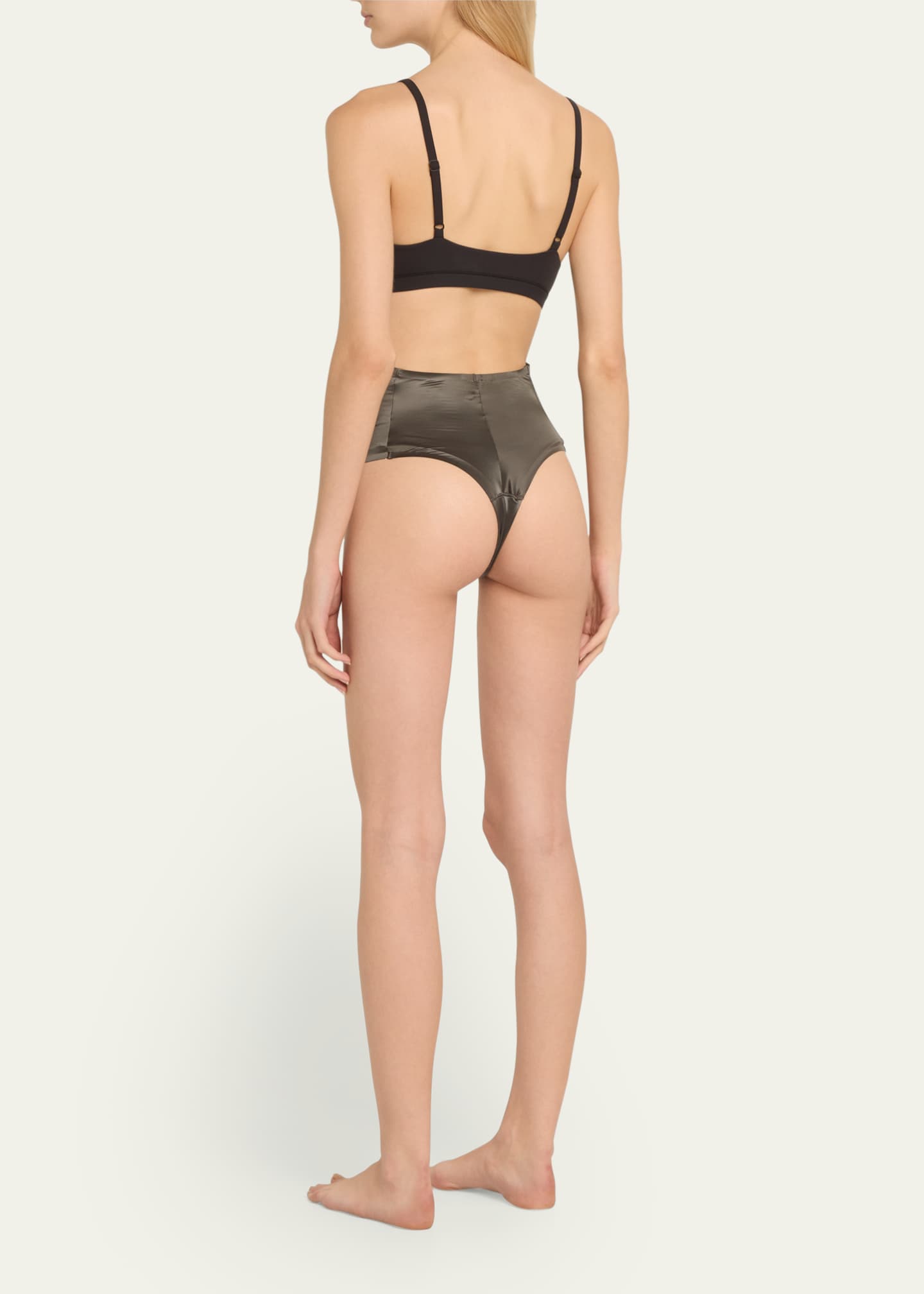 Spanx High-Rise Shaping Satin Thong Image 3 of 5