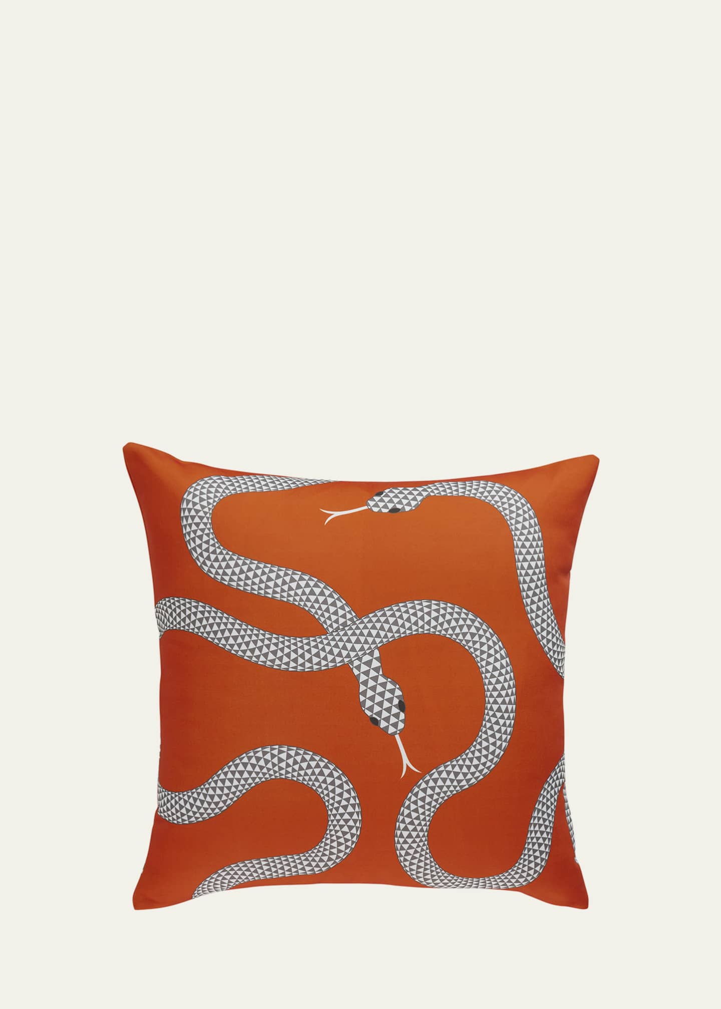 Jonathan Adler Eden Snake Reversible Outdoor Pillow, 18" Bergdorf Goodman