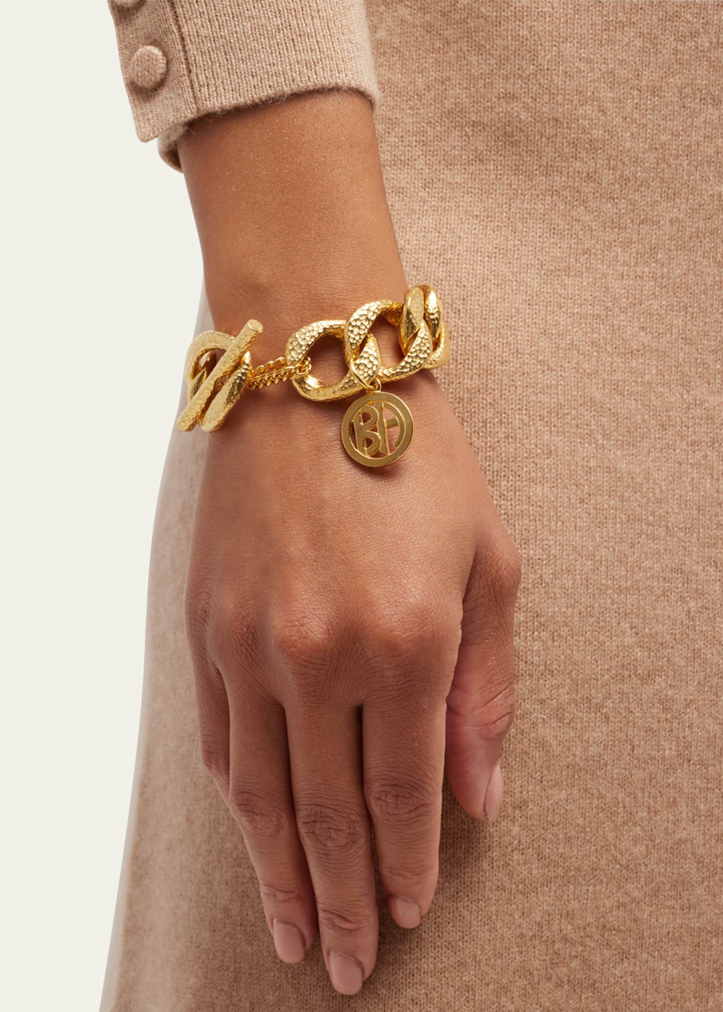 Ben-Amun Gold Hammered Chain Bracelet Image 2 of 5