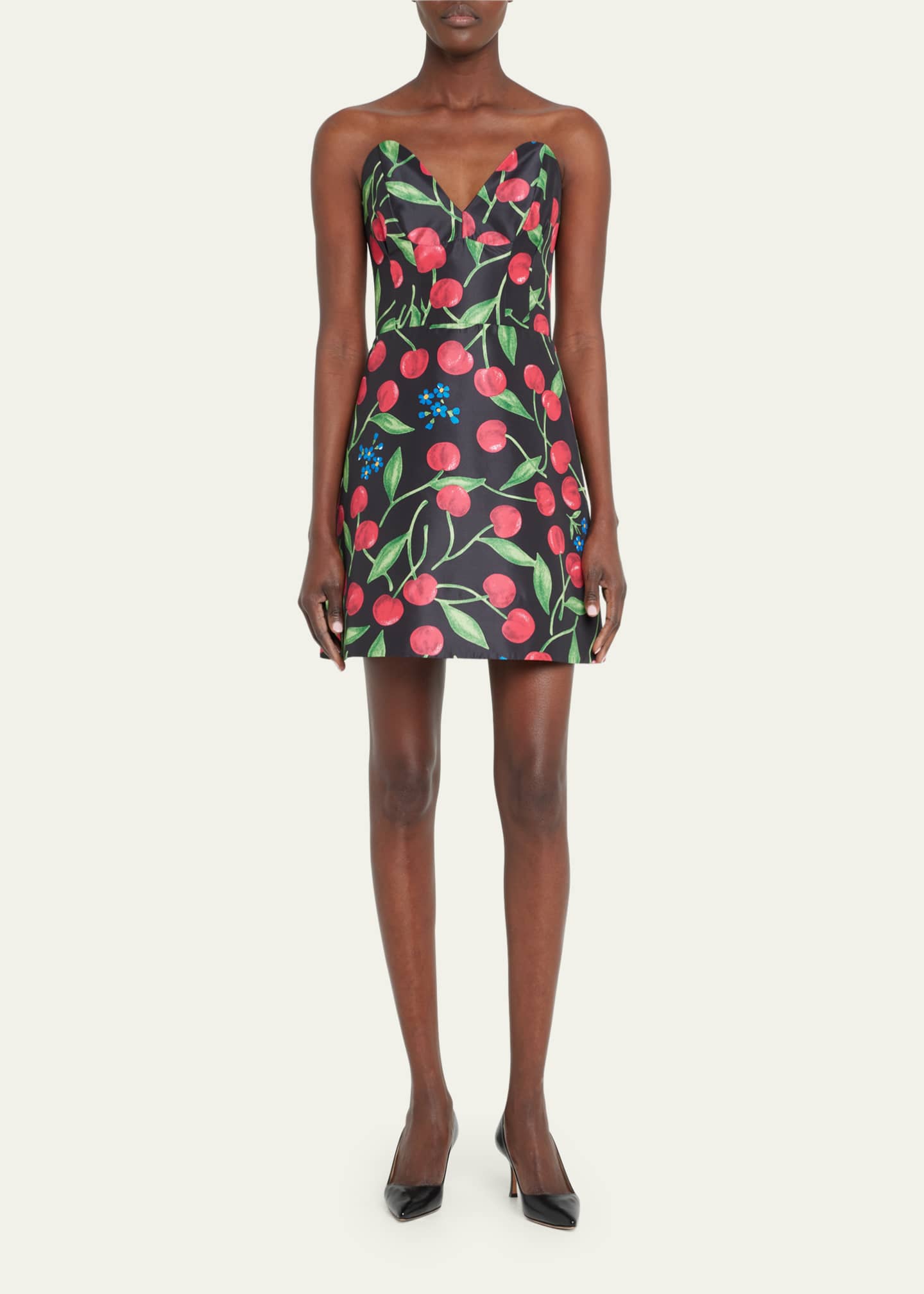 Relinas Cherry Halter Collar Dress