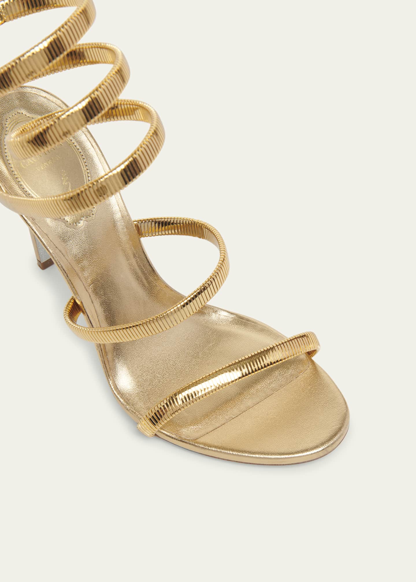 Rene Caovilla Omega Snake Spiral-Wrap Stiletto - Bergdorf Goodman
