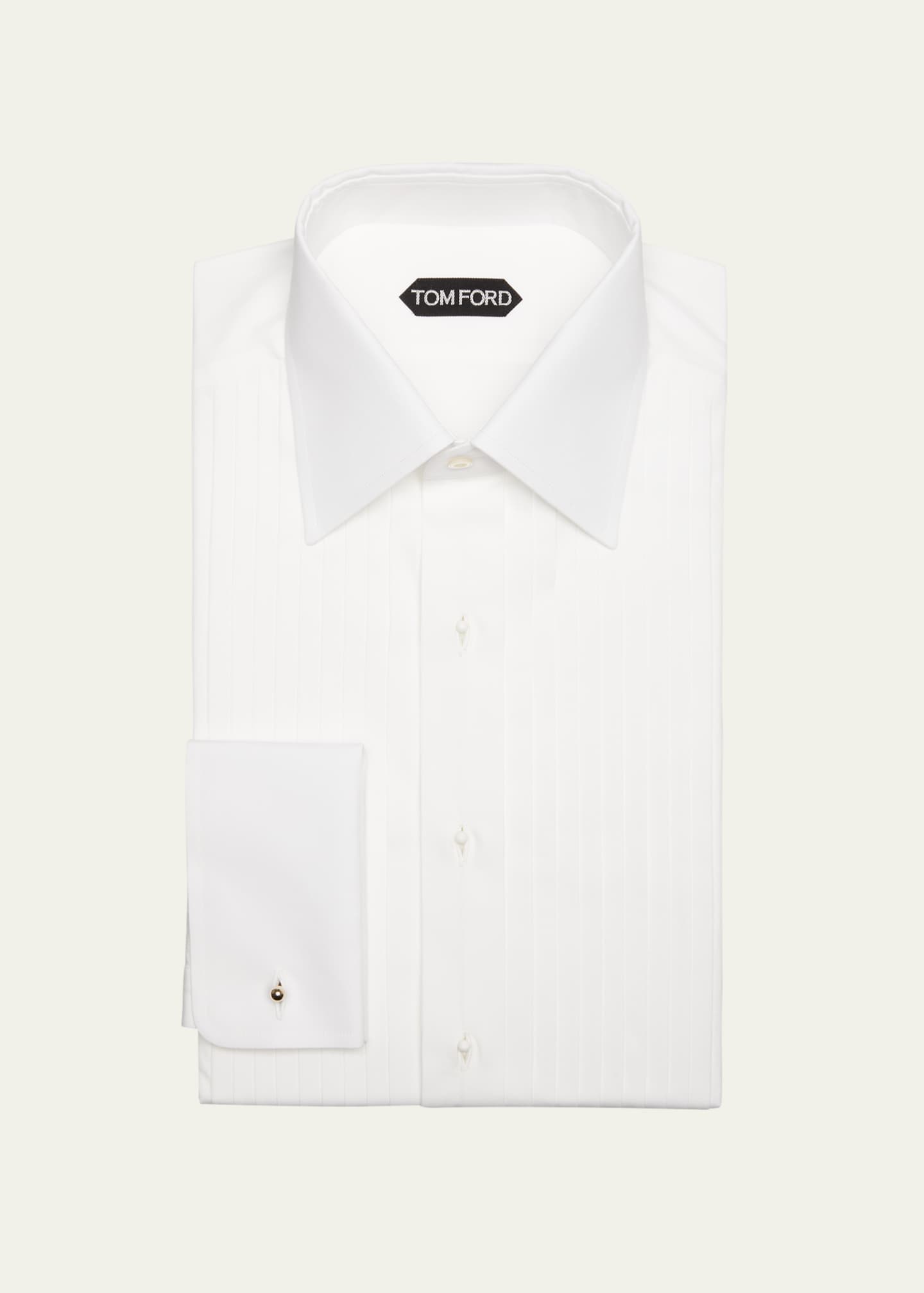 TOM FORD Men's Plisse Formal Dress Shirt Image 2 of 3