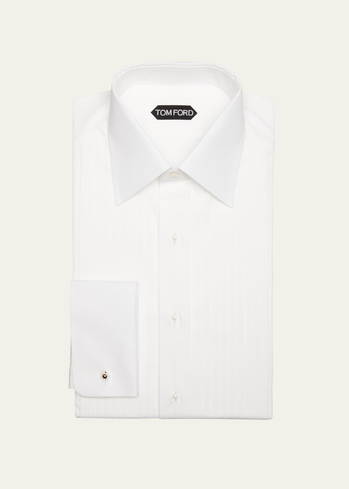 TOM FORD Men's Plisse Formal Dress Shirt Image 1 of 3