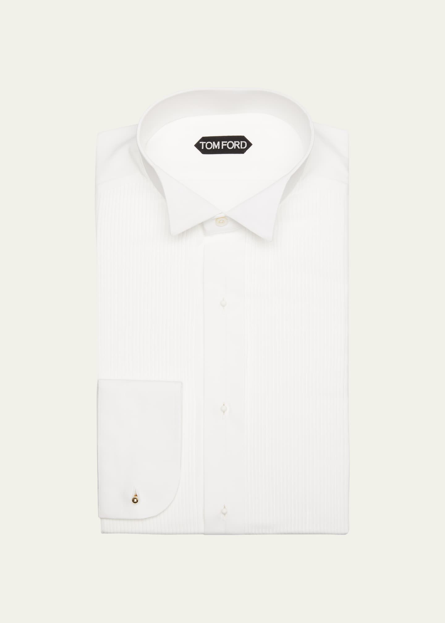 TOM FORD Men's Plisse Formal Dress Shirt Image 1 of 3