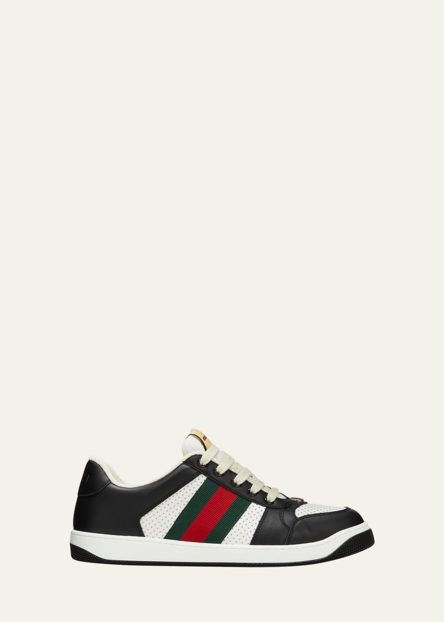 Gucci Men's Gucci Ace Sneaker with Web, Black, Leather