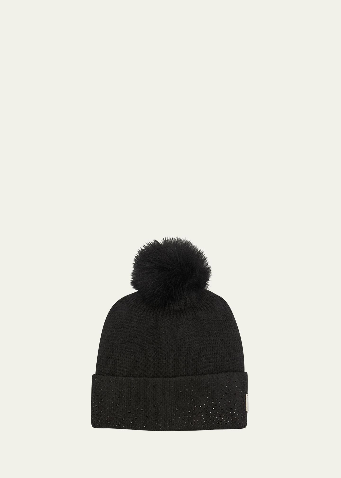 GORSKI
KNIT HAT WITH TOSCANA SHEARLING LAMB POMPOM Gorski Knit Cashmere Hat with Fox Fur Pompom | ShopSimon main image 3