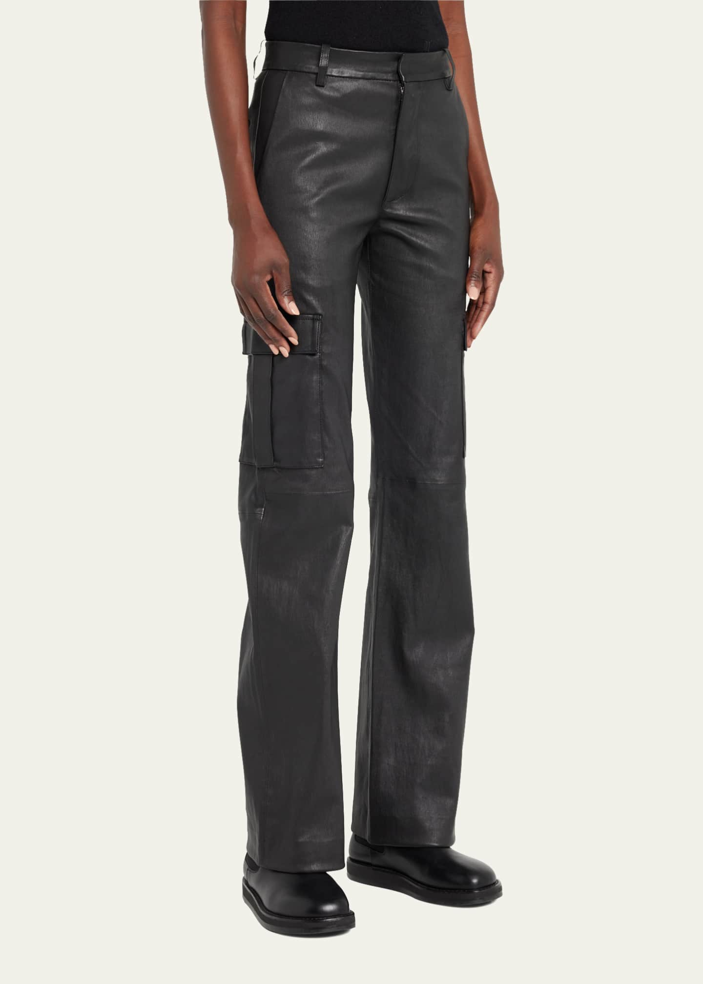 SPRWMN Baggy LowRise Leather Cargo Pants Bergdorf Goodman
