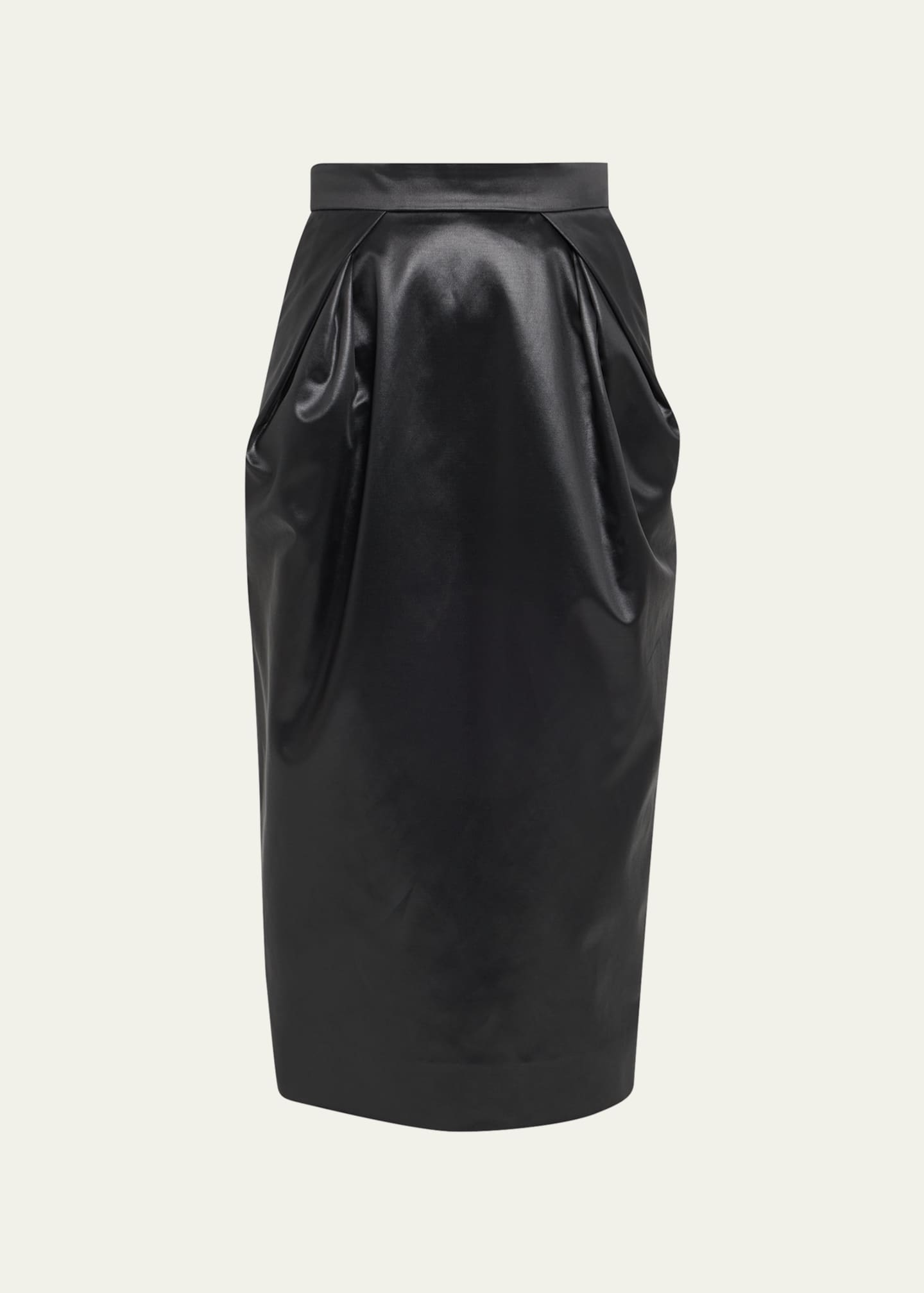Maison Margiela Faux Leather Folded Pencil Skirt - Bergdorf Goodman