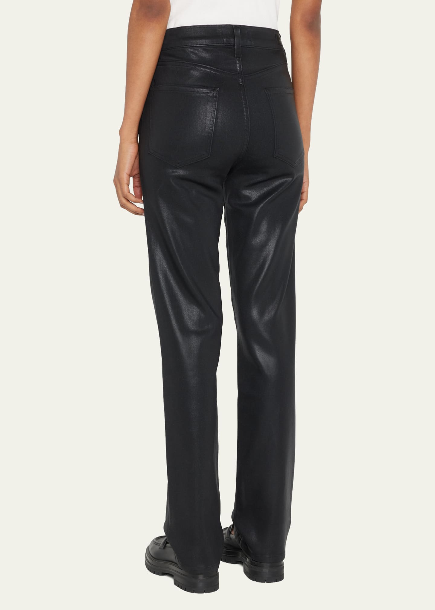 Le Jean Sabine Ripped High Waist Ankle Straight Leg Jeans in Joyride , Size 28