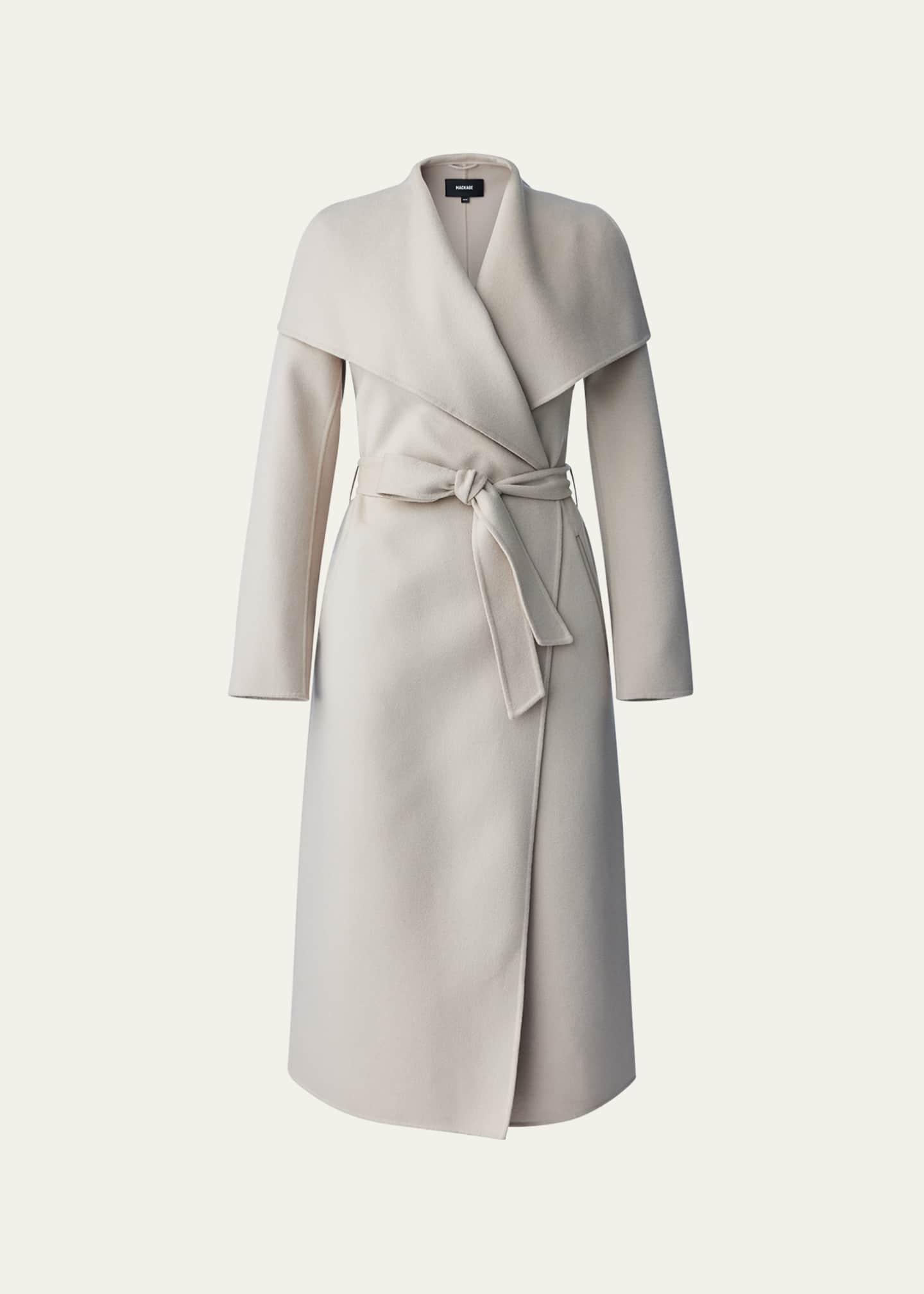 Mackage PAYA Wool Wrap Coat With Sash Belt