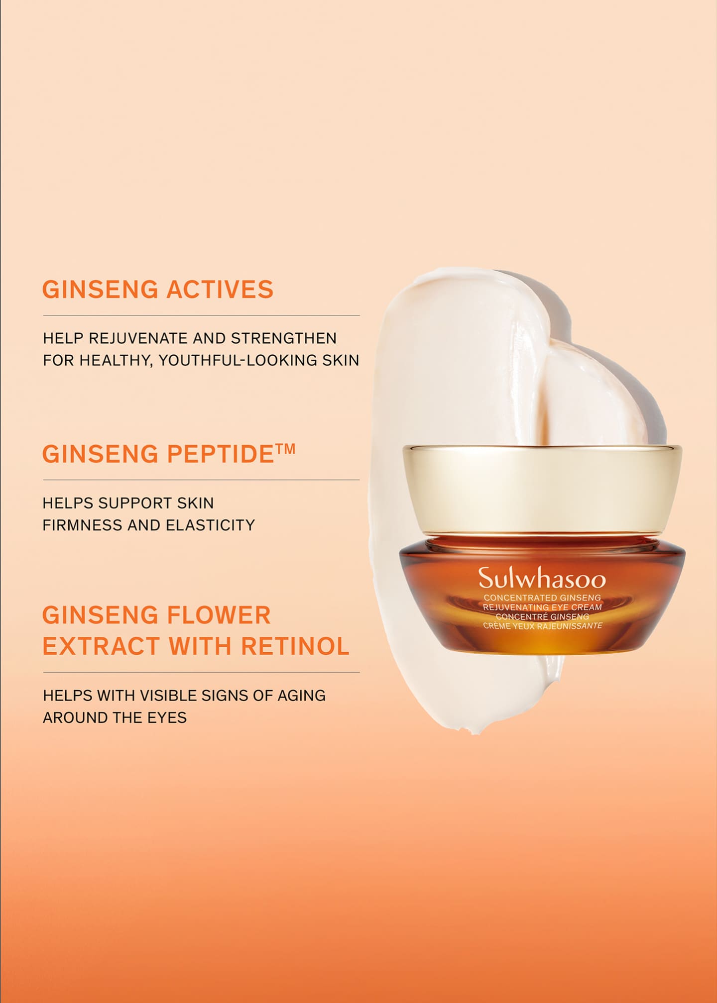 Sulwhasoo Concentrated Ginseng Renewing Eye Cream, 0.7 oz. Image 3 of 5