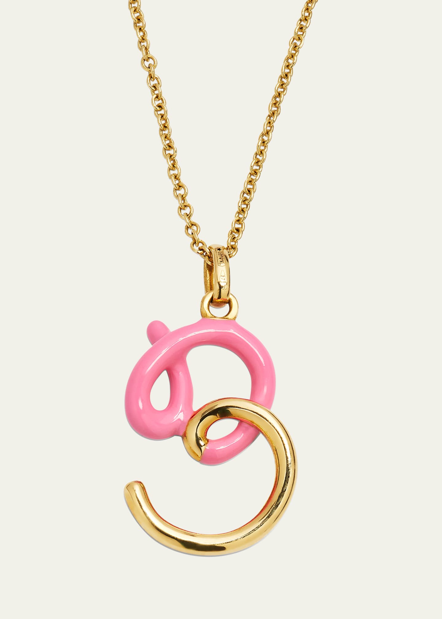 Bea Bongiasca Enamel Letter Necklace Bergdorf Goodman