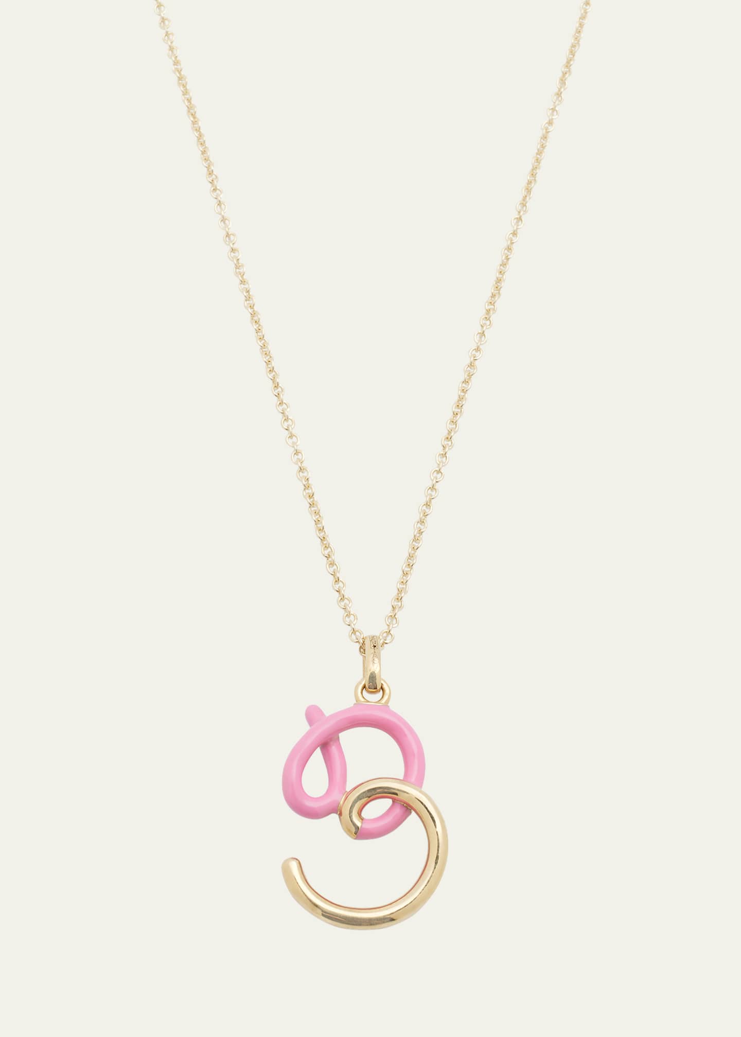 Bea Bongiasca Enamel Letter Necklace Image 1 of 5