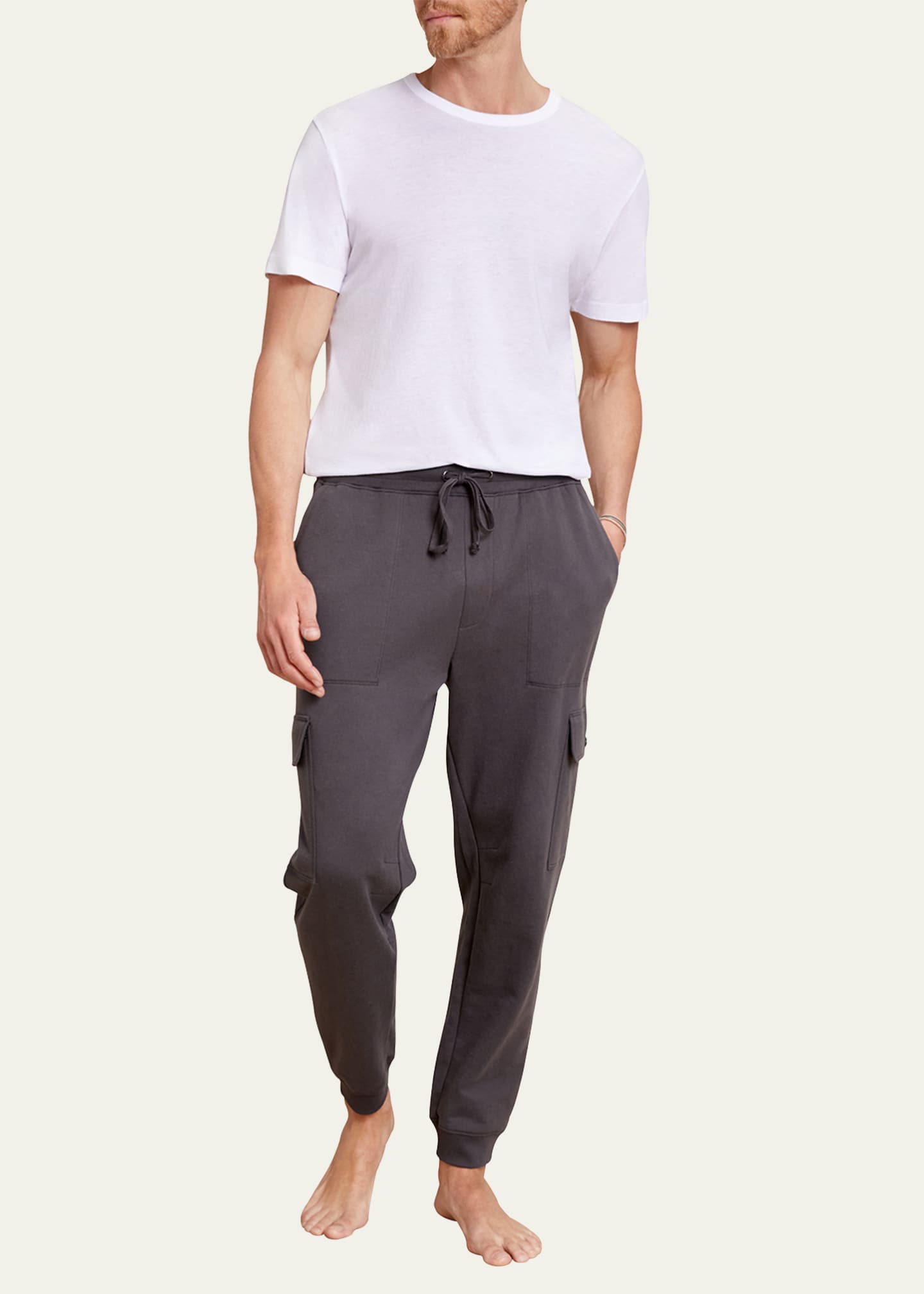 Barefoot Dreams Men s Pima Cotton Cargo Sweatpants Bergdorf Goodman