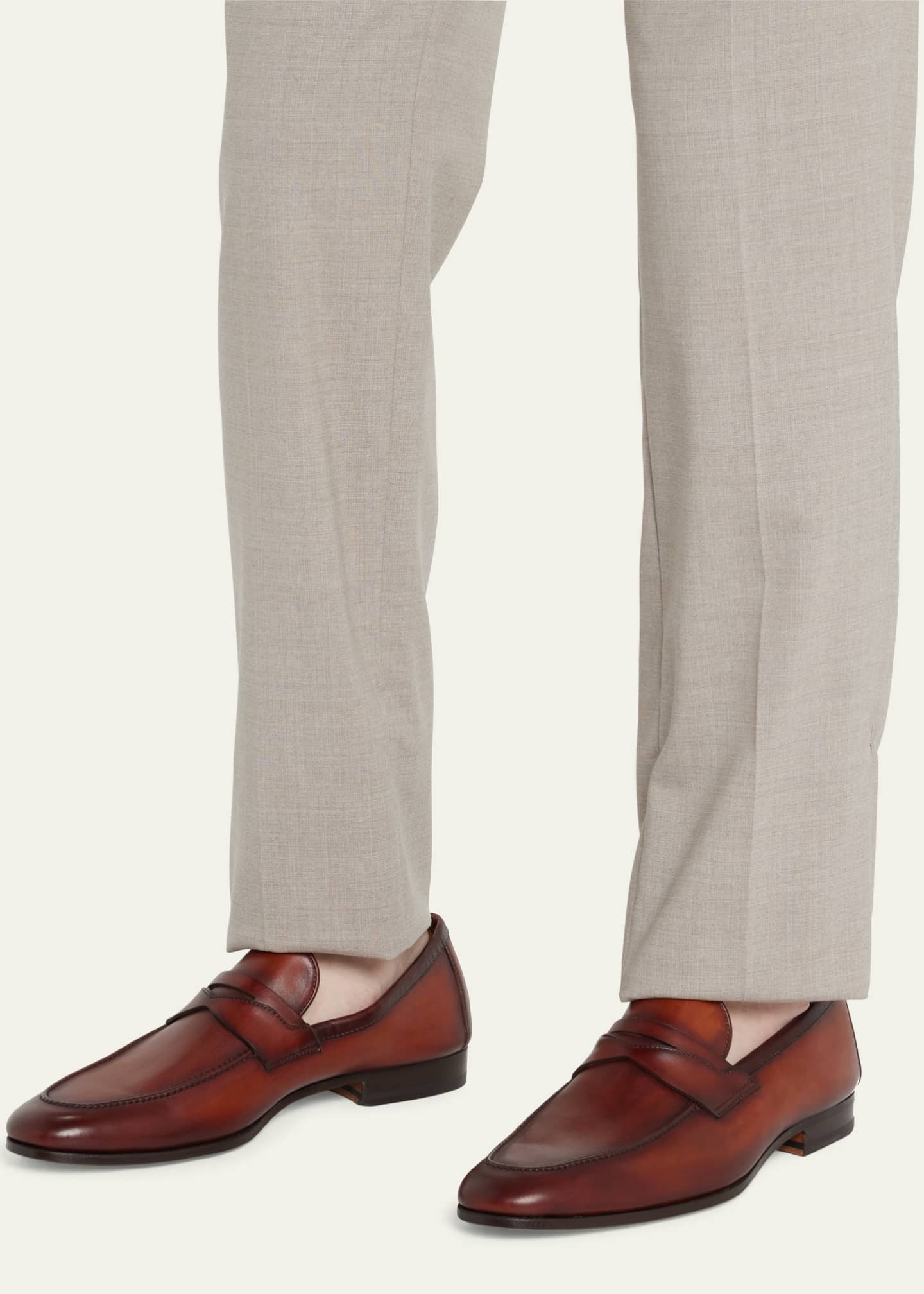 Magnanni Men's Sasso Leather Penny Loafers Image 2 of 6