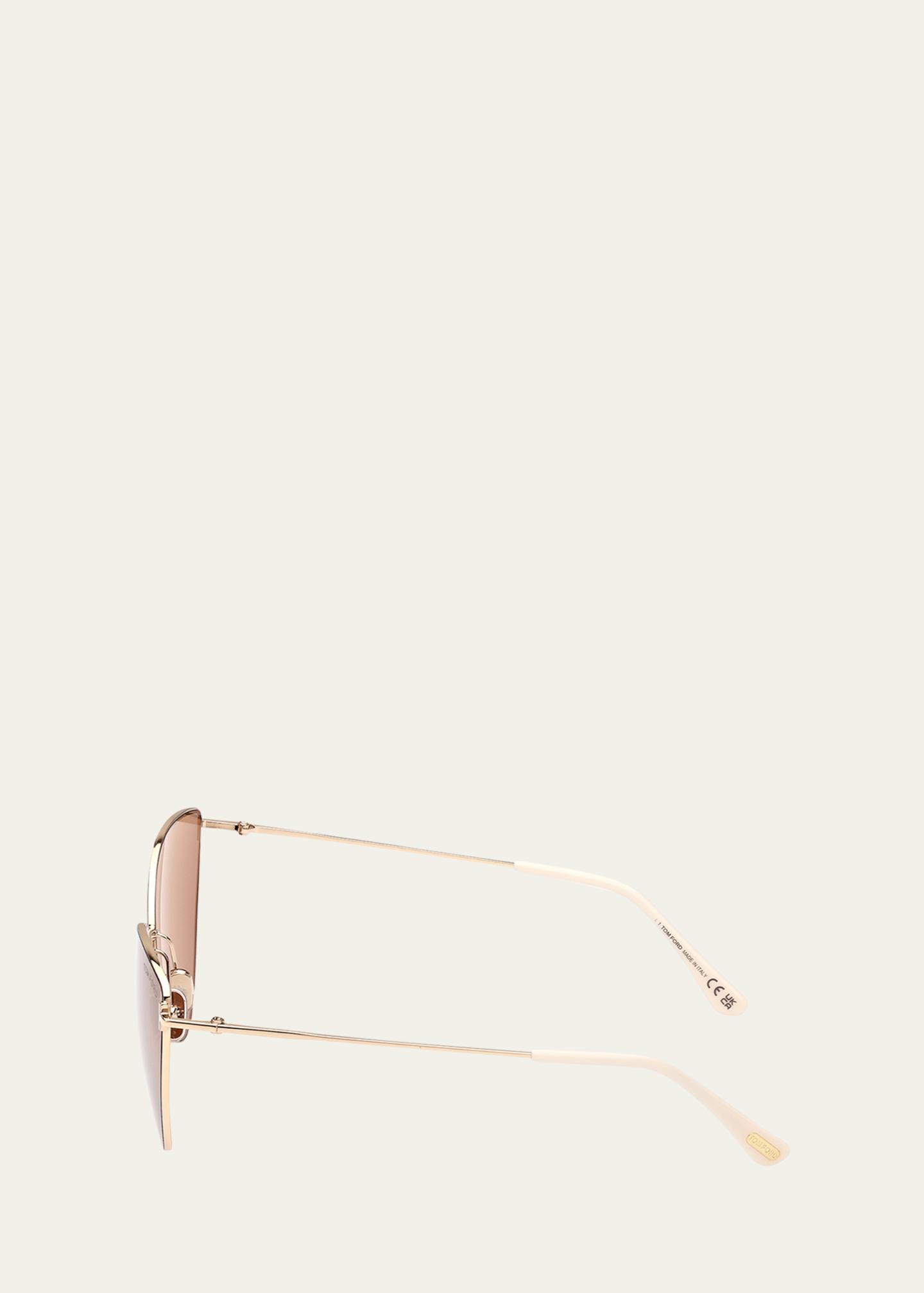 NWT Tom Ford TF1005 Cat Eye Sunglasses Anais-02 28Z Gold/Rose Havana 62mm $510 Tom Ford Jake-02 Sunglasses FT1354 28Z Shiny Rose Gold - eye  main image 2