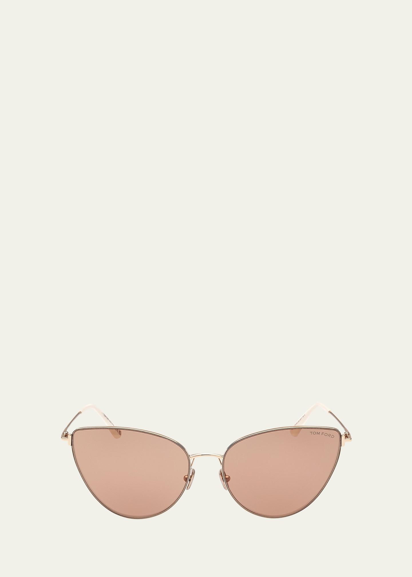 NWT Tom Ford TF1005 Cat Eye Sunglasses Anais-02 28Z Gold/Rose Havana 62mm $510 Tom Ford Jake-02 Sunglasses FT1354 28Z Shiny Rose Gold - eye  main image 3