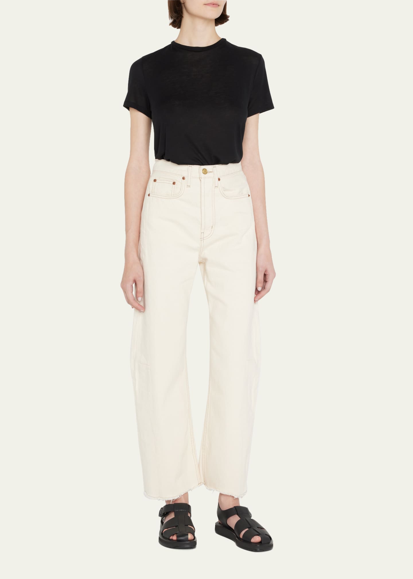 Jeans with sale frayed sides