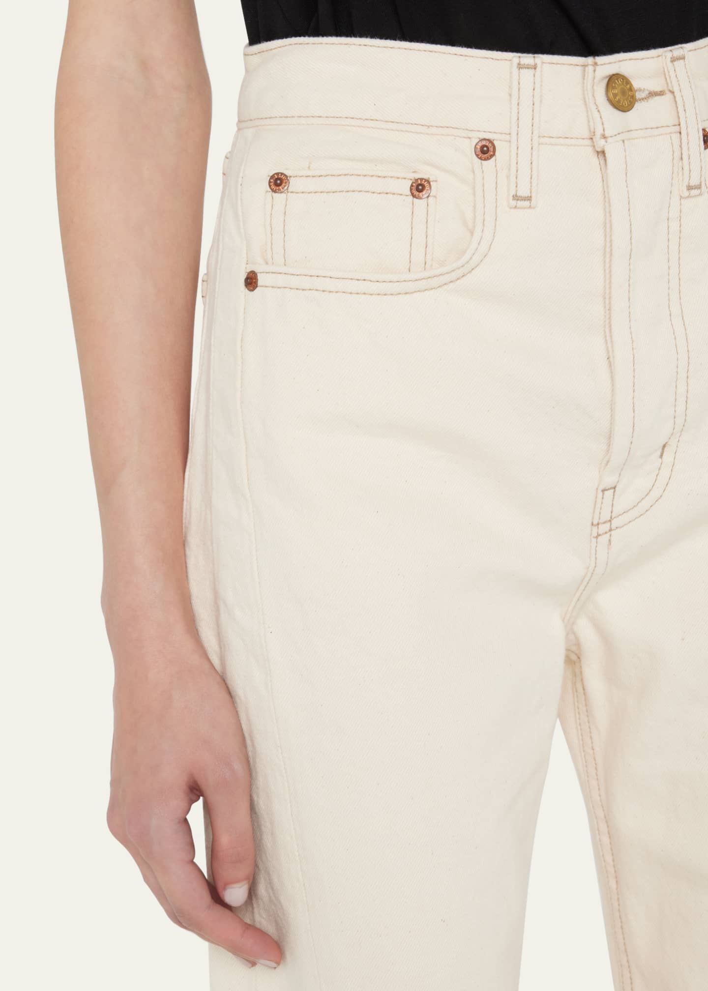 B SIDES Lasso Cropped Wide Frayed Jeans - Bergdorf Goodman