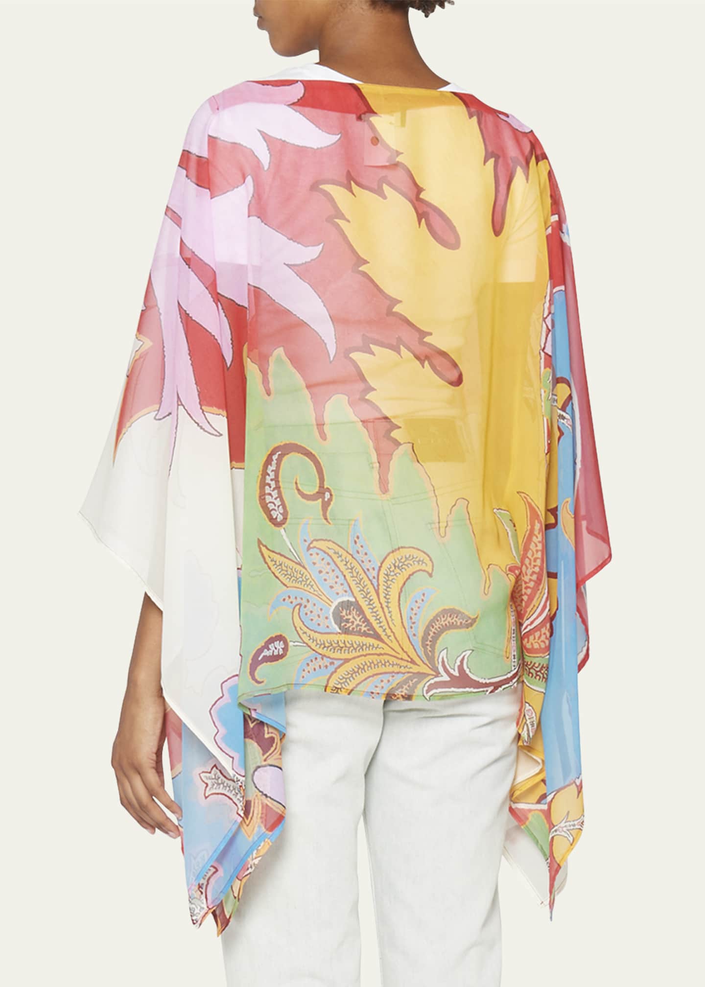 Poncho Etro En Mélange Laine - Patchwork Multicolore - Taille Unique - Neuf Avec Étiquette