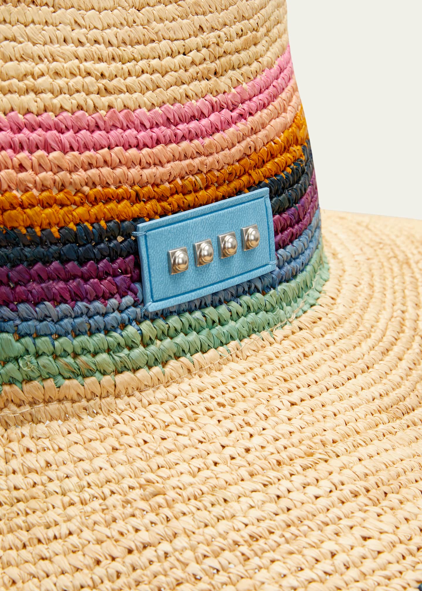 Etro Colorful Raffia Fedora Bergdorf Goodman