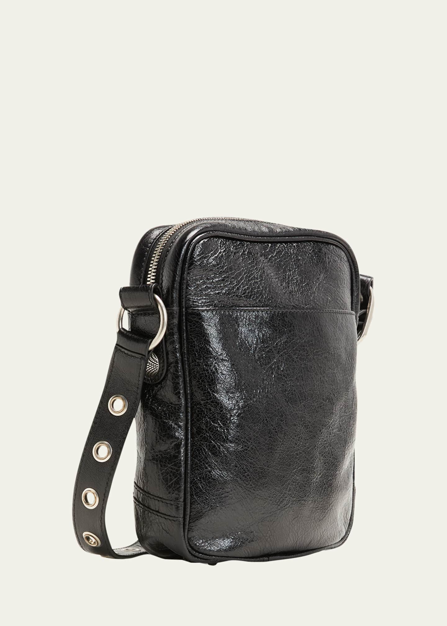 Crossbody black outlet leather