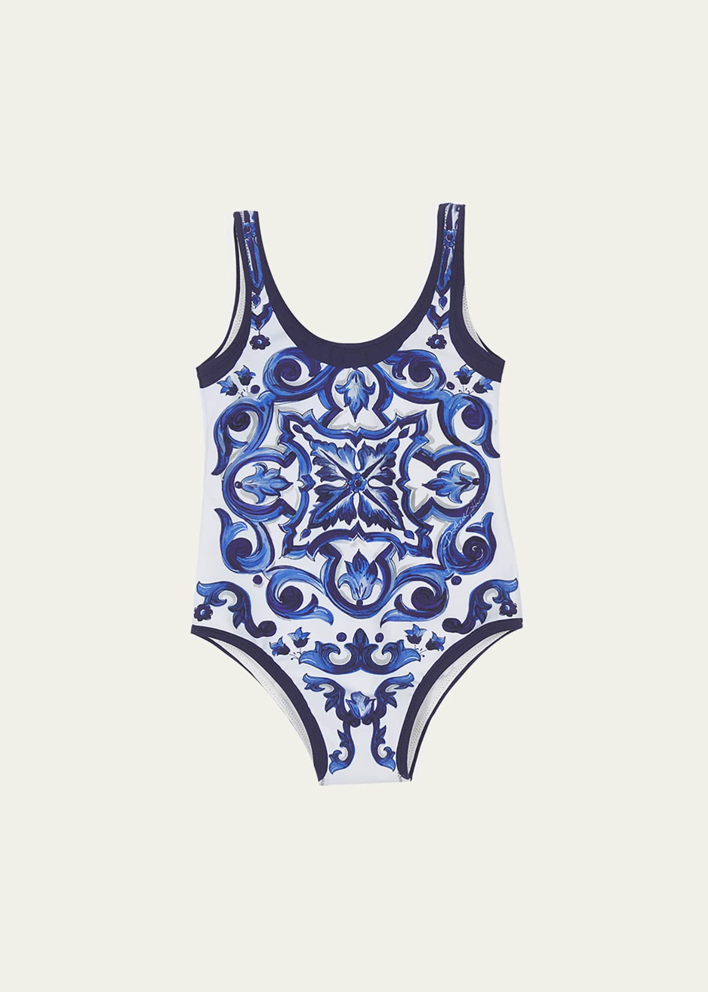 Dolce&Gabbana Junior Girl's Mediterraneo Majolica OnePiece Swimsuit