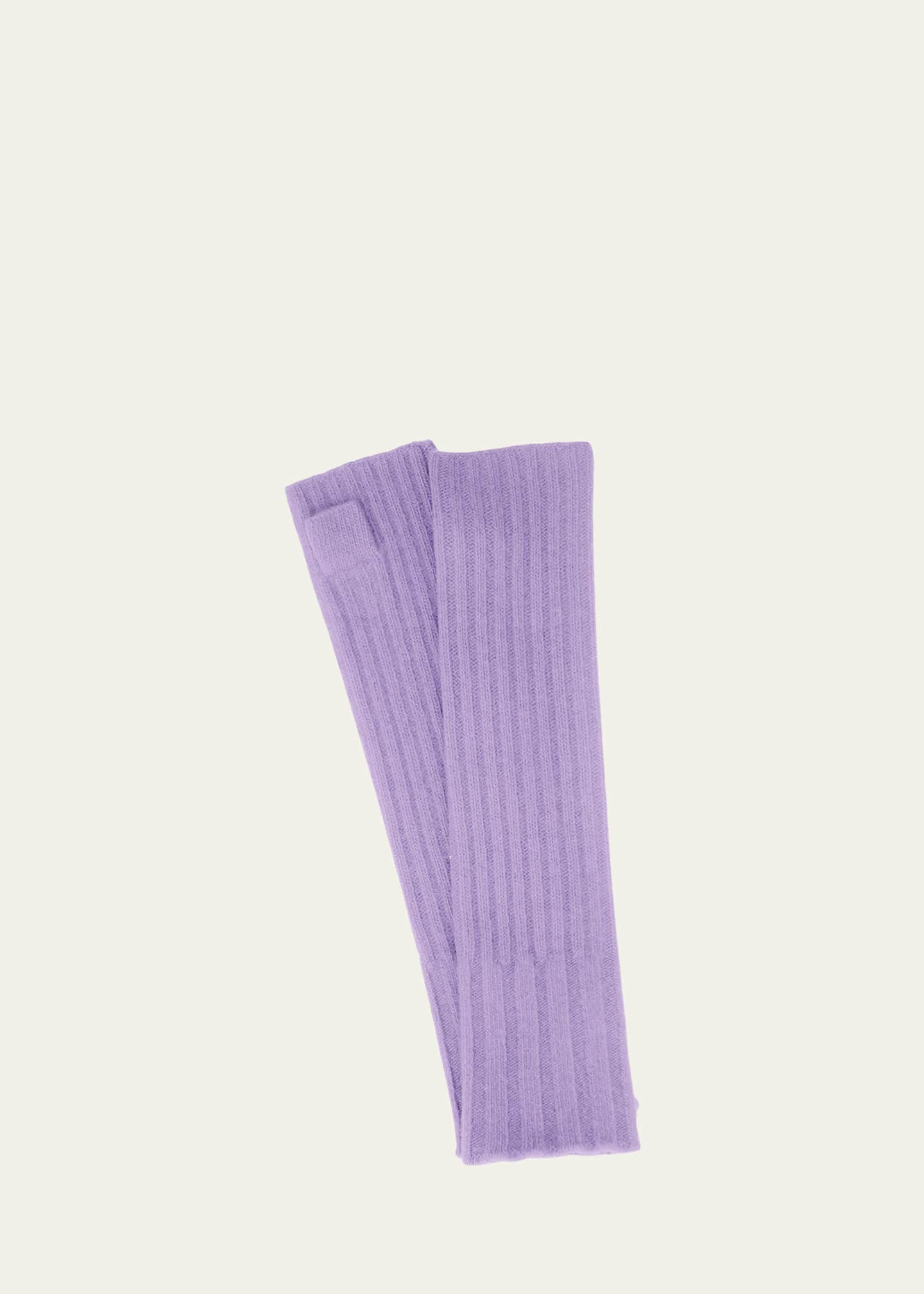 Portolano Long Ribbed Fingerless Cashmere Gloves