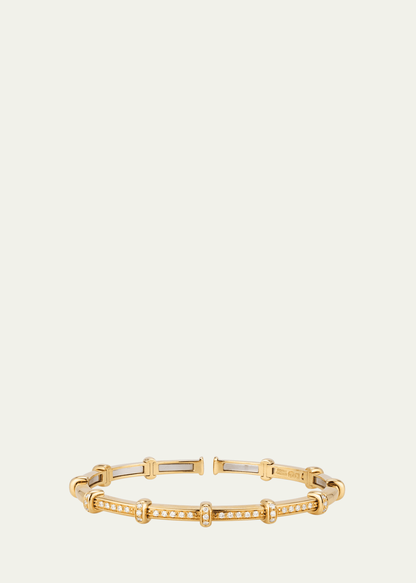 Sidney Garber 18K Yellow Gold Diamond Spring Bracelet Image 1 of 4