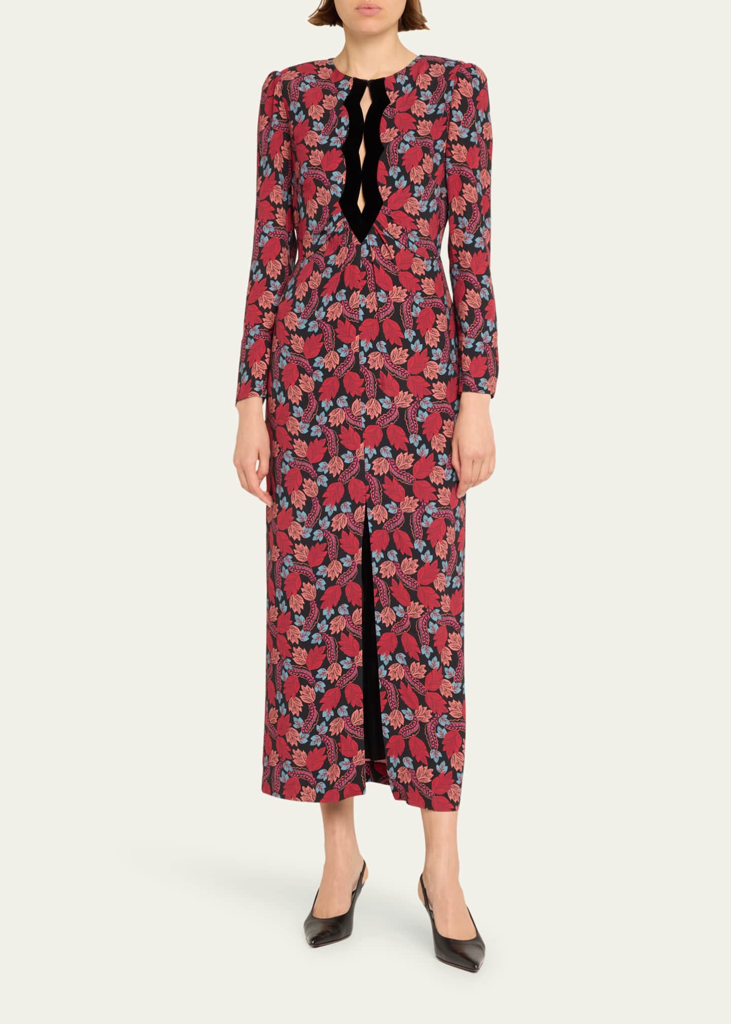 Jinx-C Velvet Cutout Midi Dress