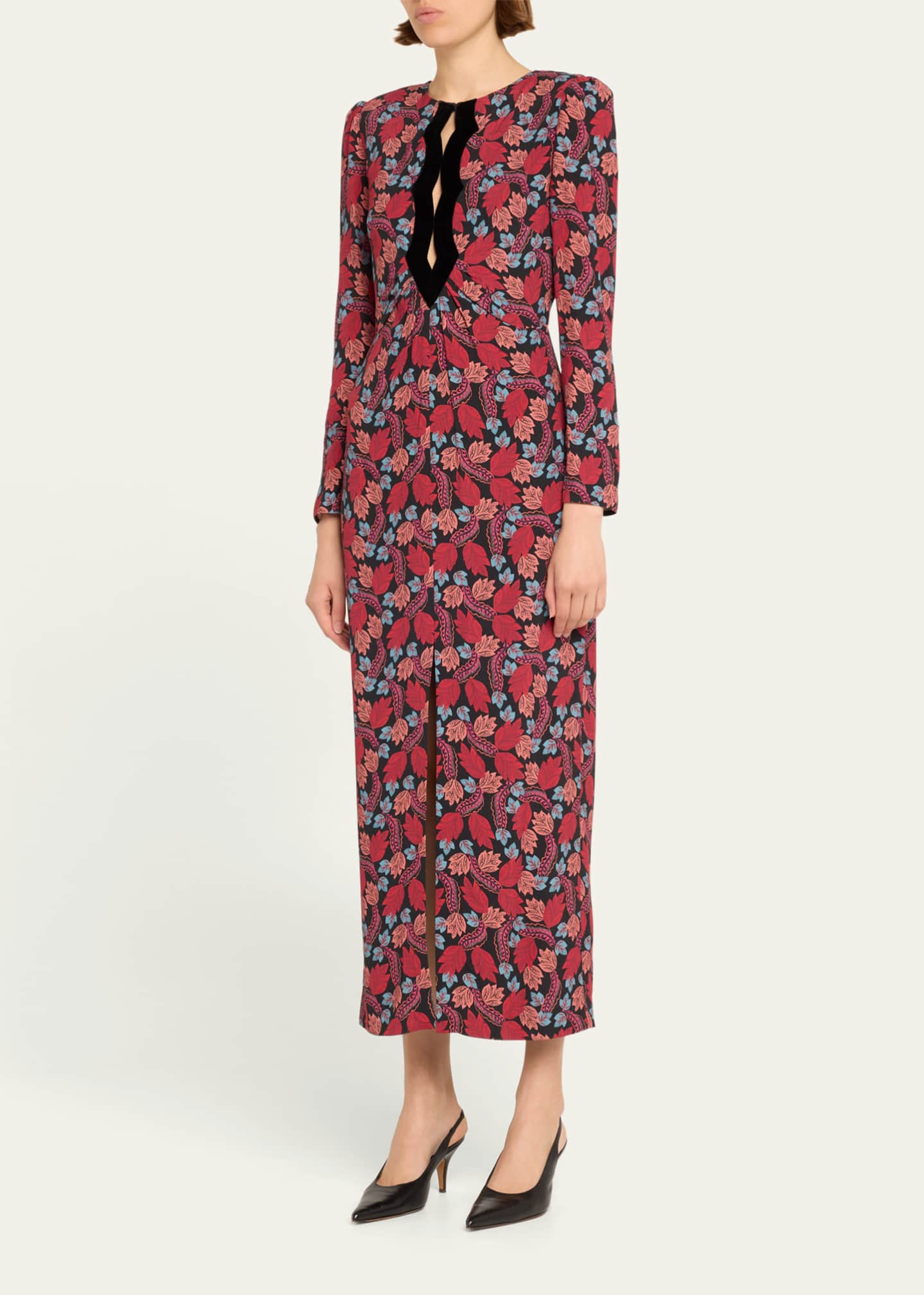 Jinx-C Velvet Cutout Midi Dress