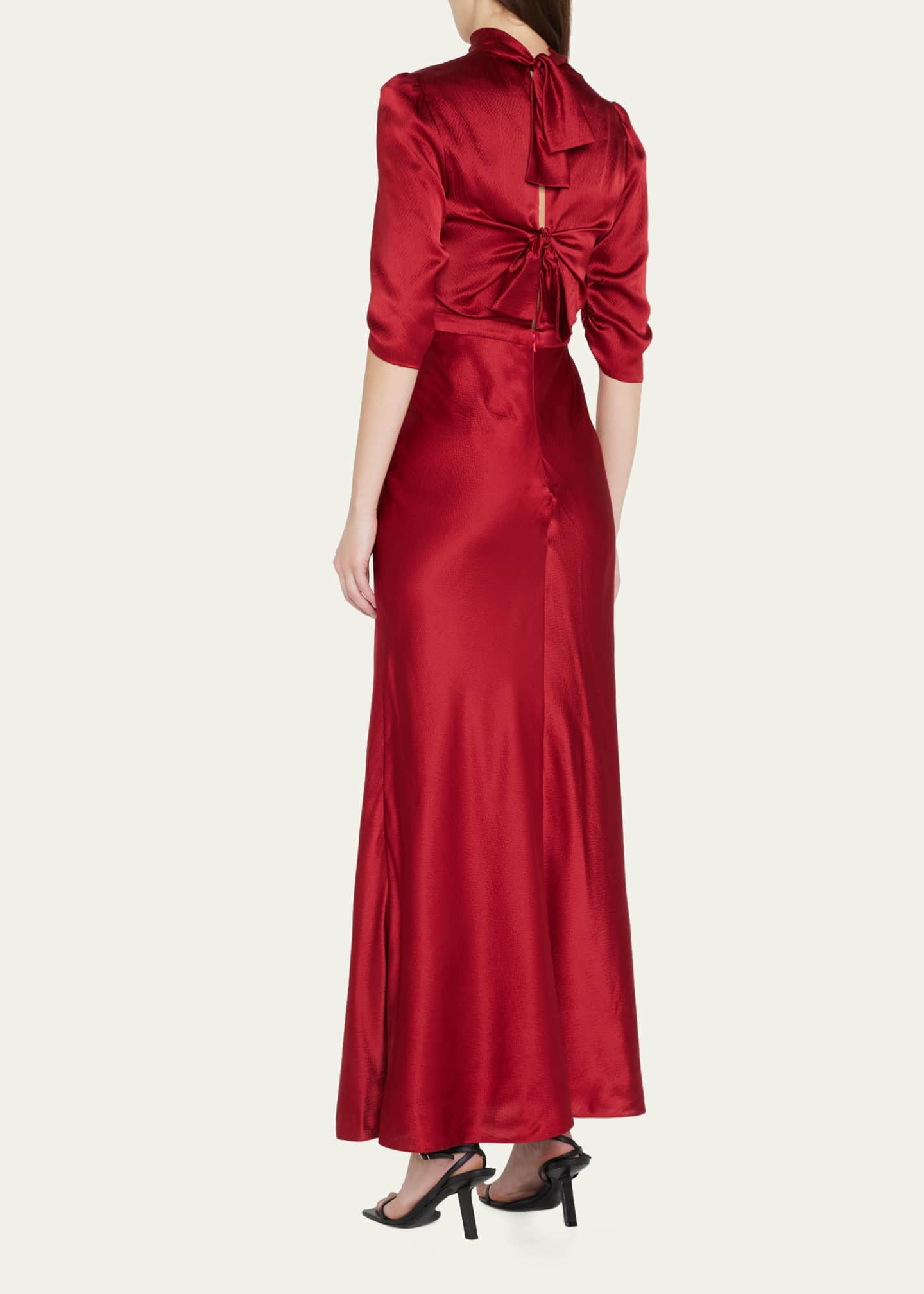 Saloni Adele TieBack Silk Gown Bergdorf Goodman