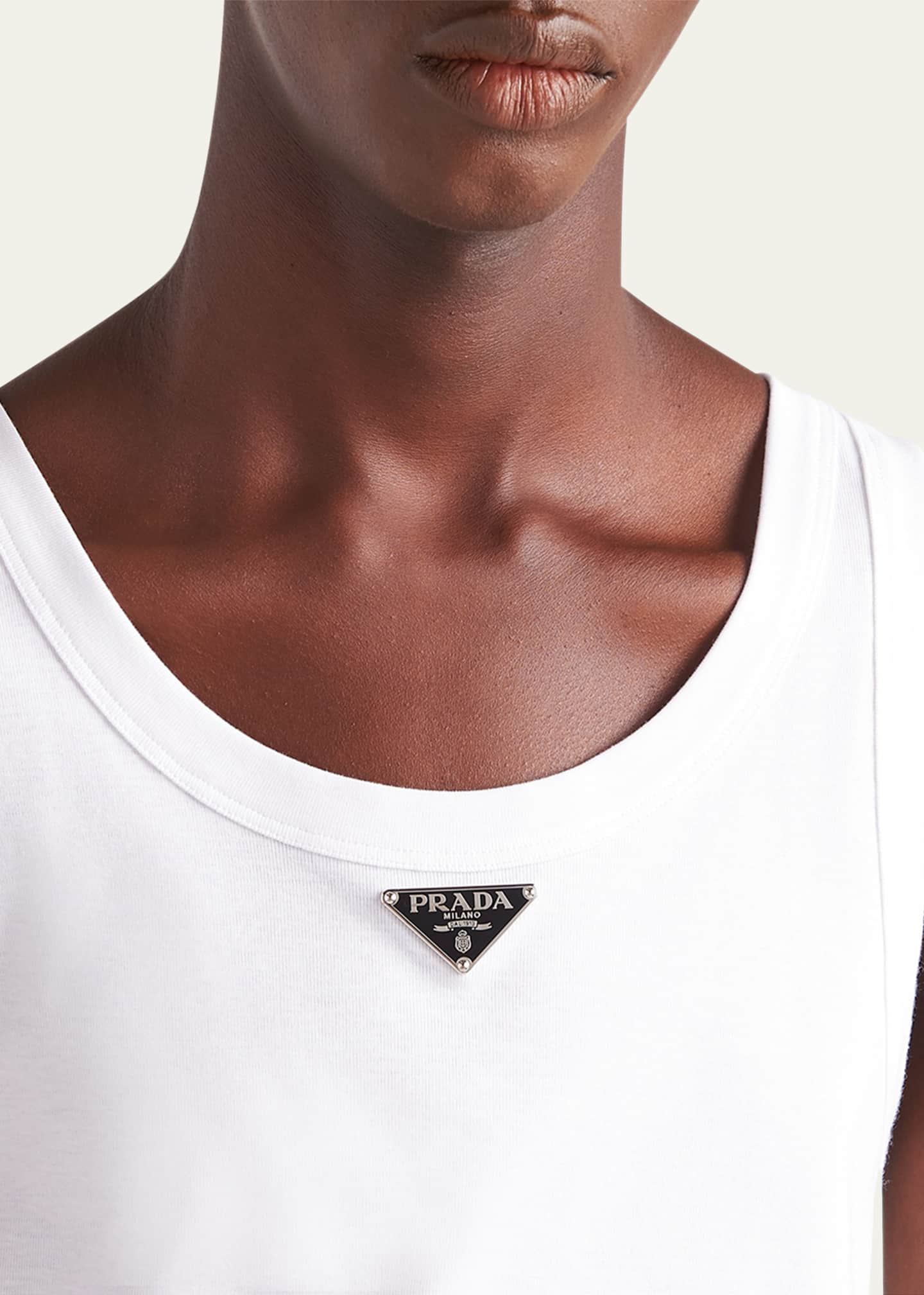 Prada Men's Ribbed Cotton Logo Tank Top - Bergdorf Goodman