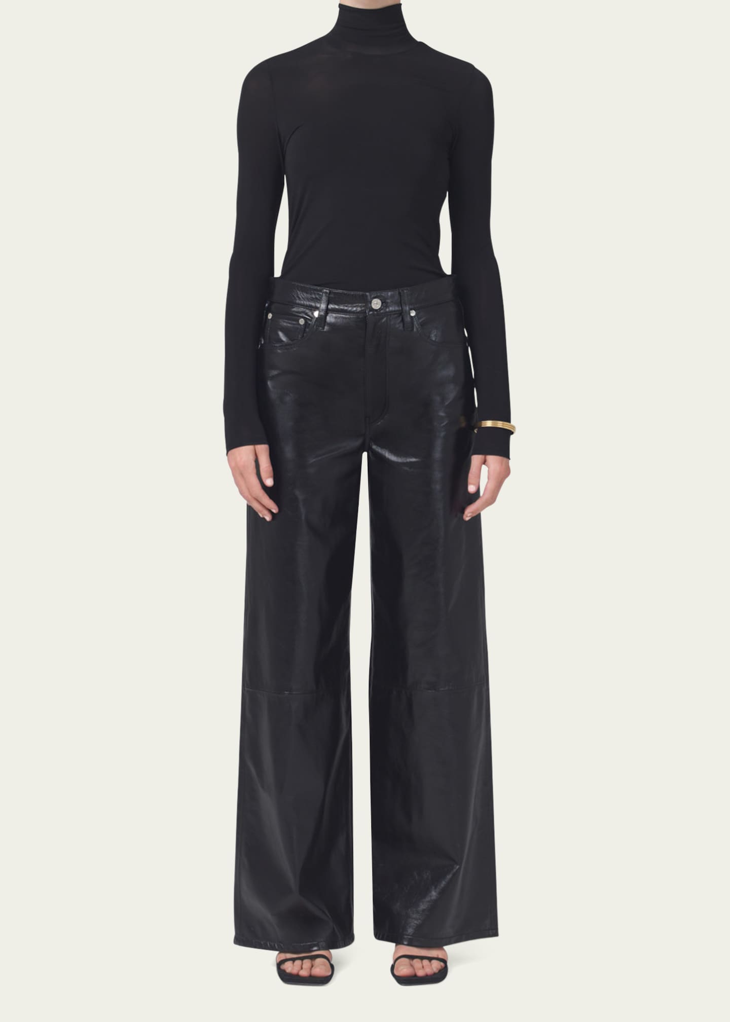 Citizens of Humanity Annina WideLeg Patent Leather Pants Bergdorf