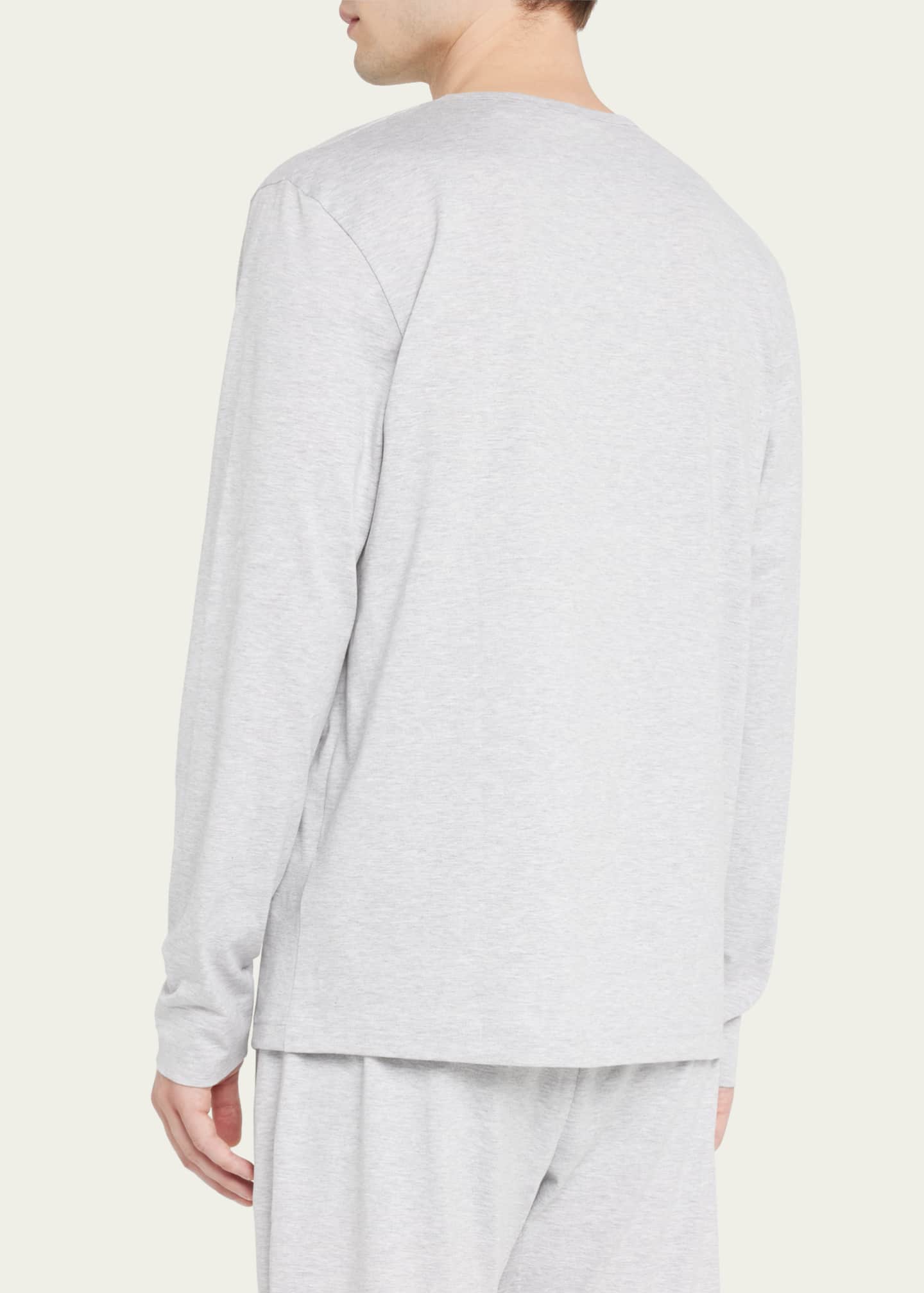 handvaerk Men's Pima Cotton Henley Pajama Shirt Image 3 of 5