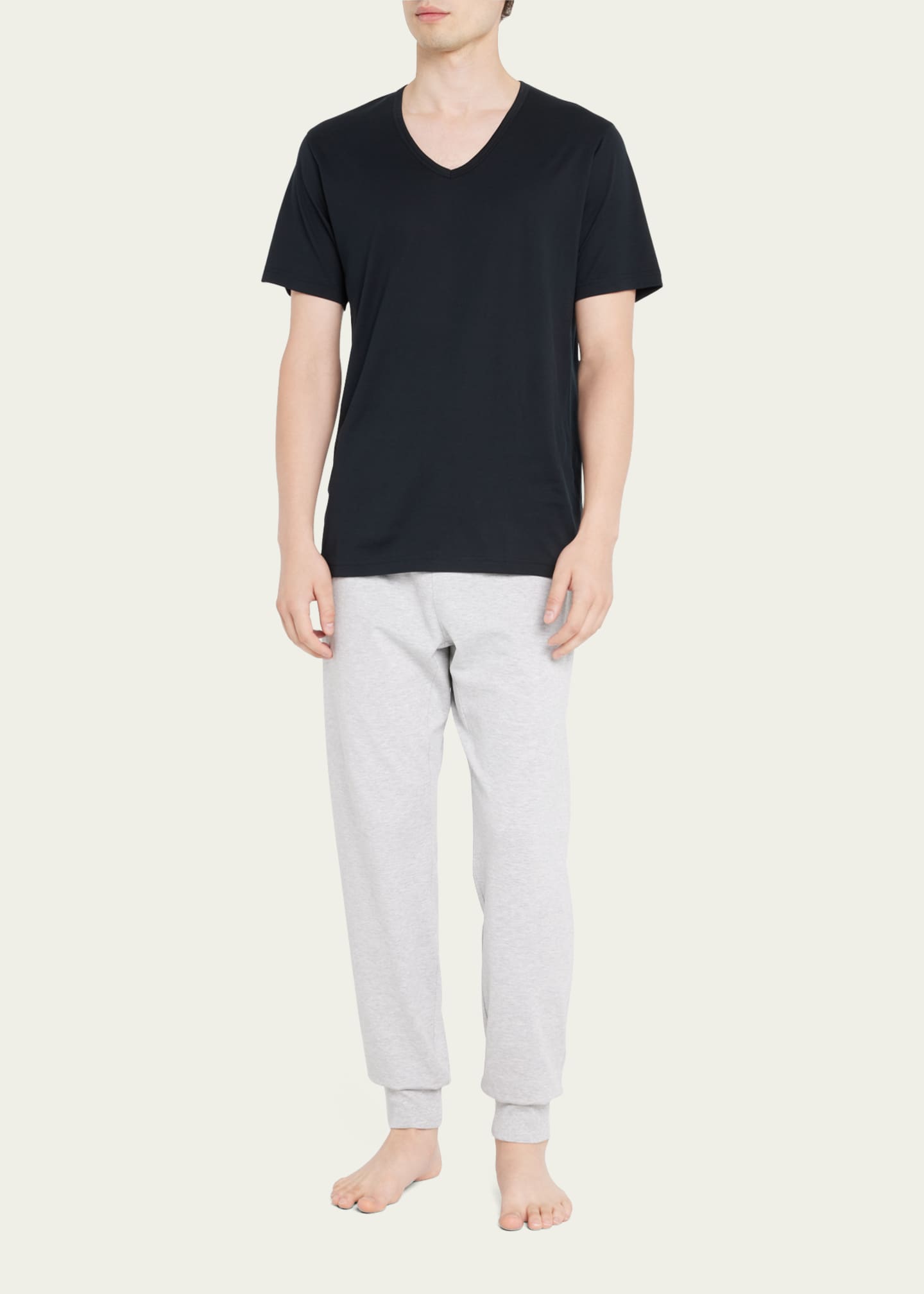 handvaerk Men's Pima Cotton V-Neck Undershirt T-Shirt Image 2 of 5