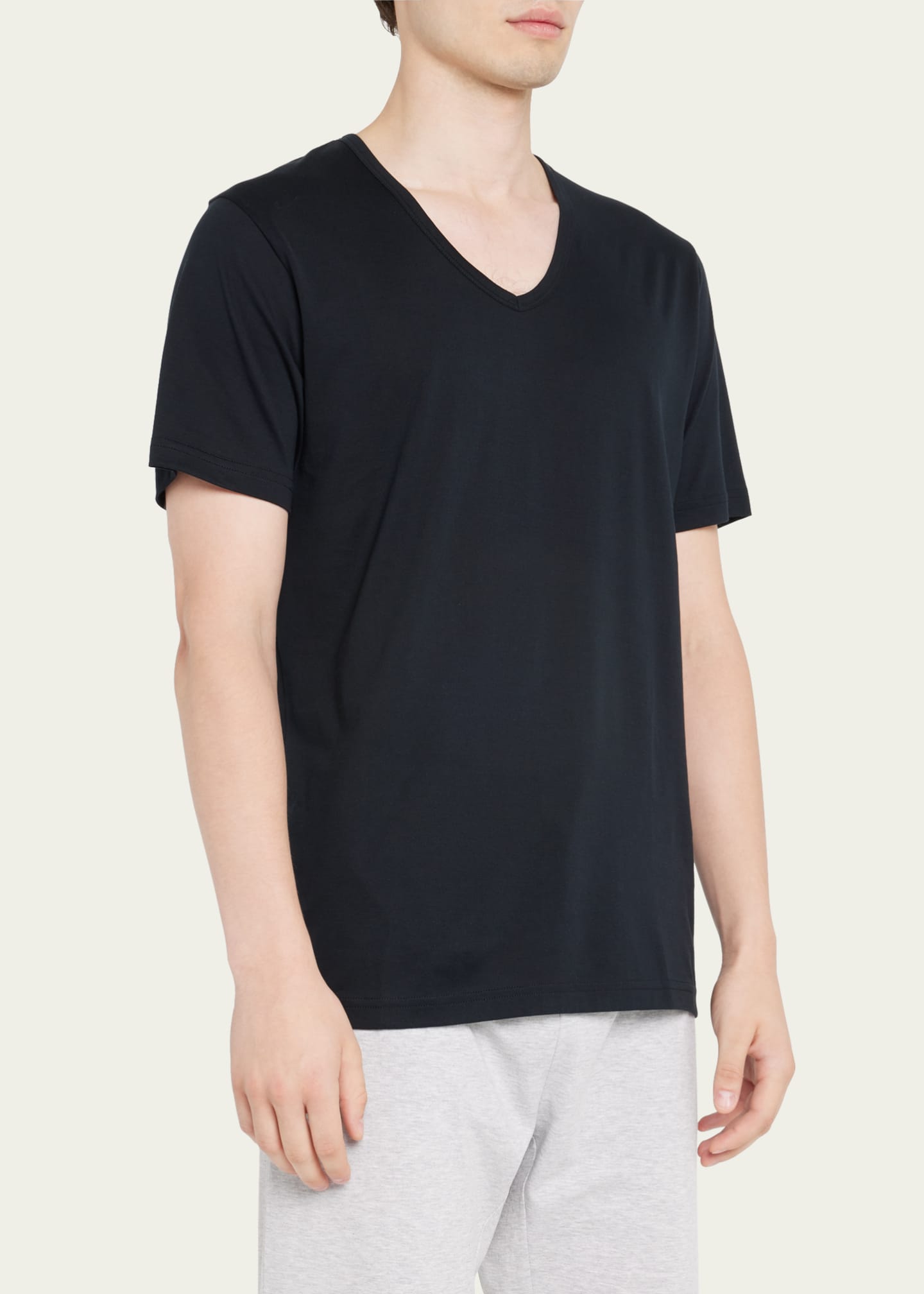 handvaerk Men's Pima Cotton V-Neck Undershirt T-Shirt Image 4 of 5