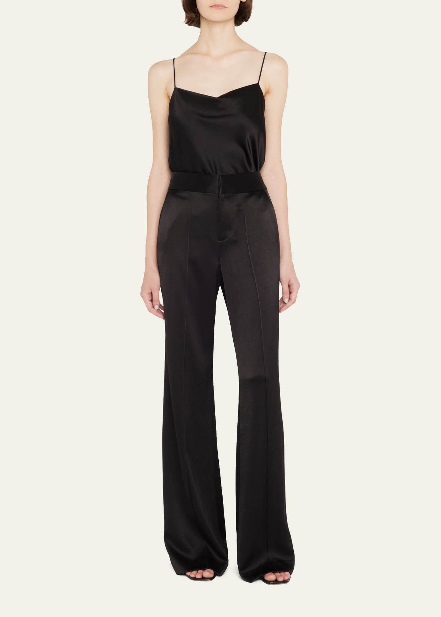 Alice and Olivia Dylan Satin Wide Leg Pants