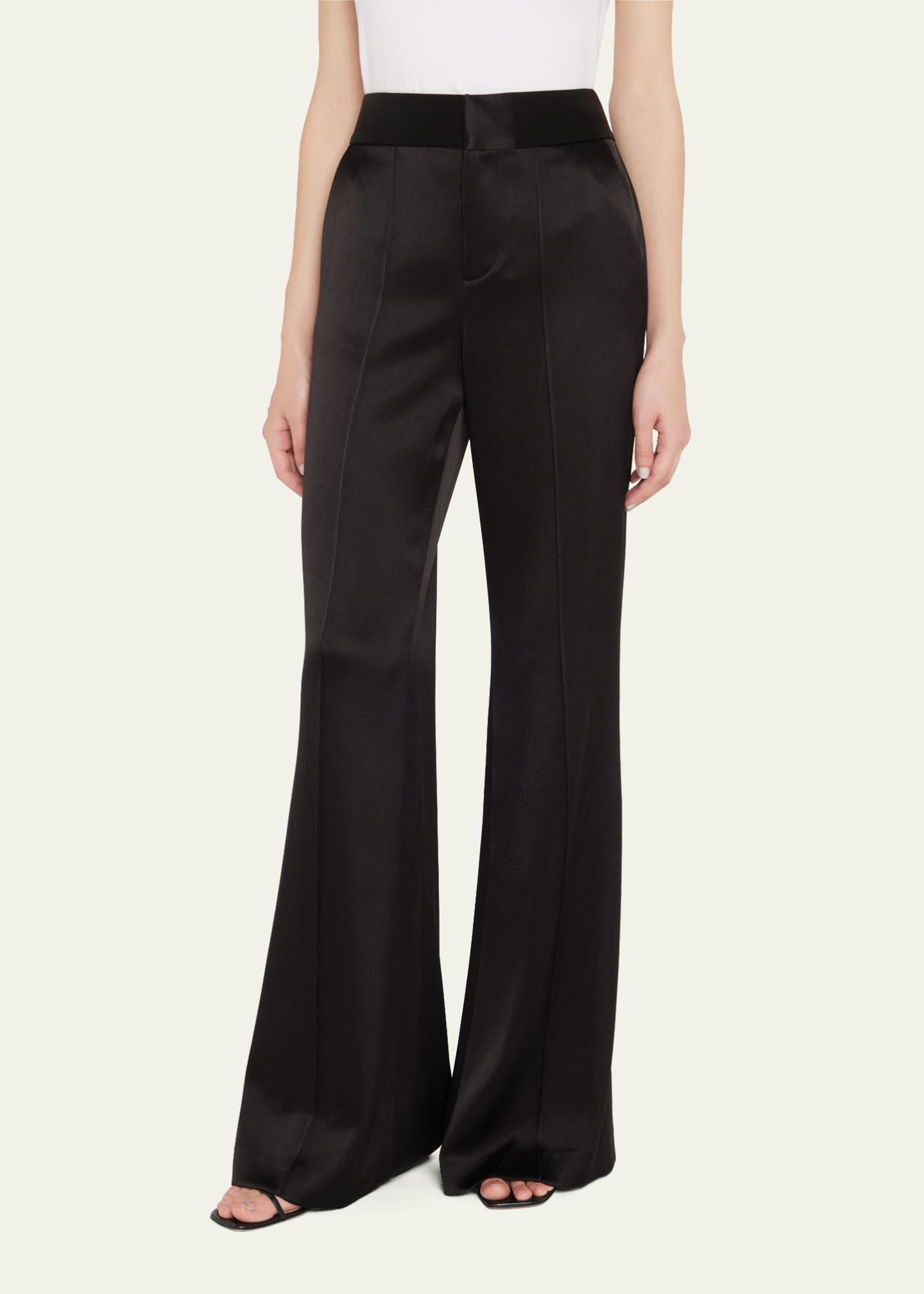 Lauren Ralph Lauren Wide-Leg Satin Pants - Macy's